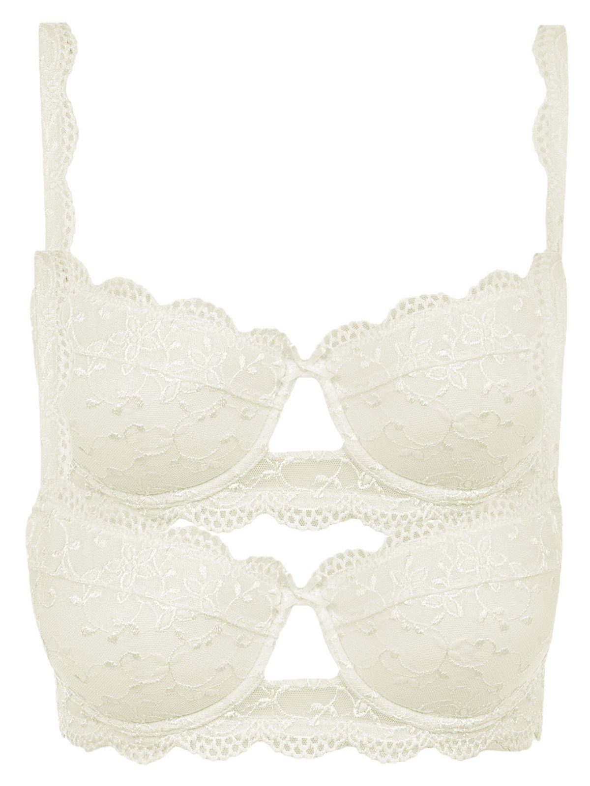 Set: Schalen-BH 2er Pack Balconnet Dirndl BH Silver Edition