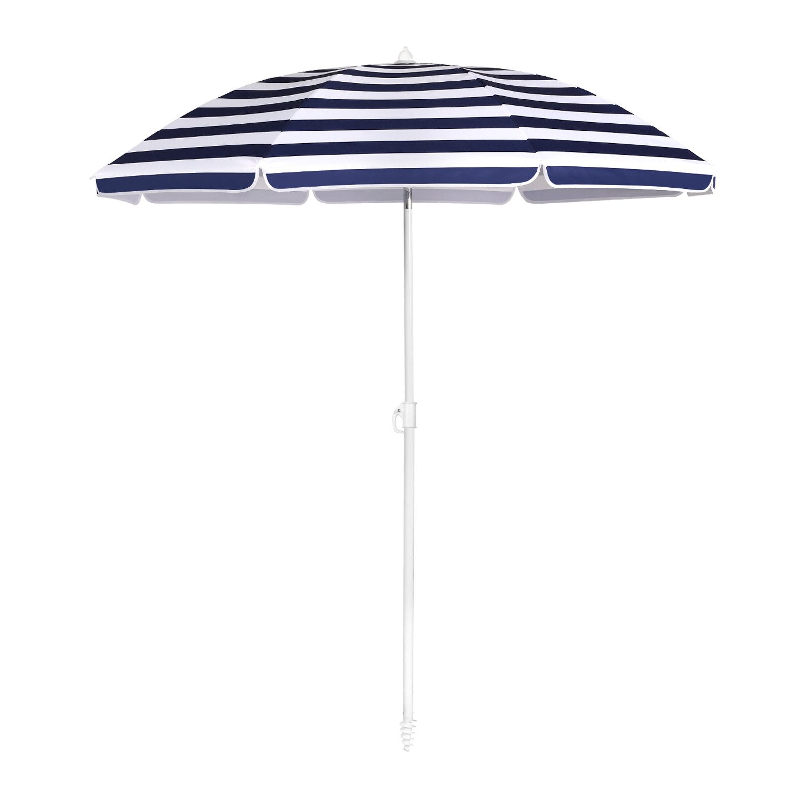 SUNULA Sonnenschirm 160 cm Balkonschirm Strandschirm knickbar mit Bodenhülse & Schutzhülle, Höhenverstellbar und Neigbar, UV-Schutz 50+