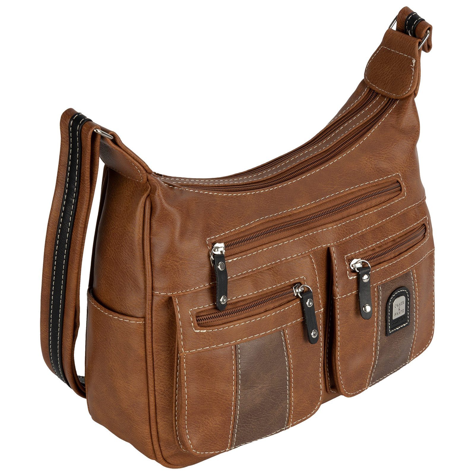 Umhängetasche Damen Tasche Schultertasche Umhängetasche Leder Optik Handtasche