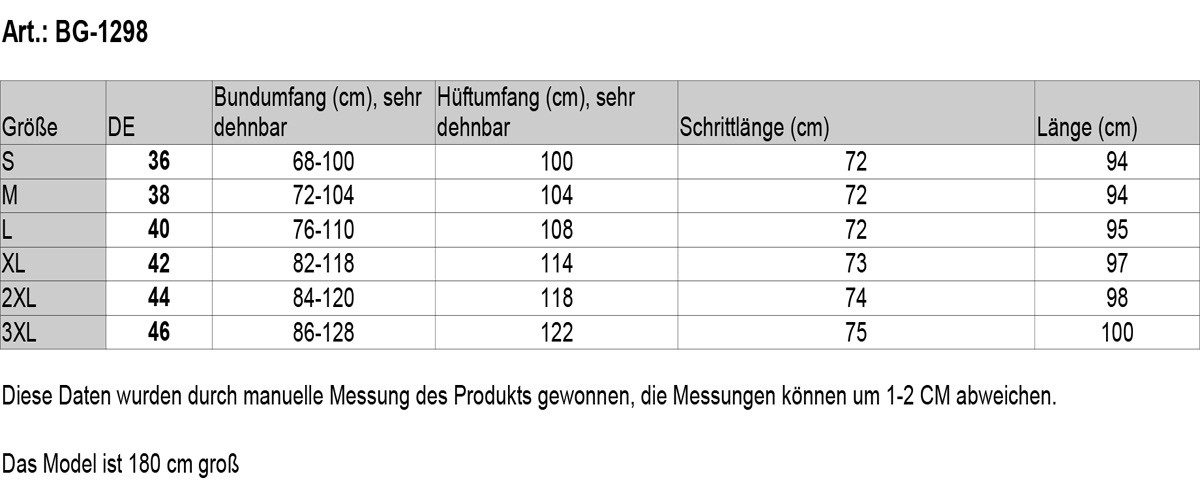 Bongual Relaxhose Loungehose krempelbar mit gerauter Innenseite