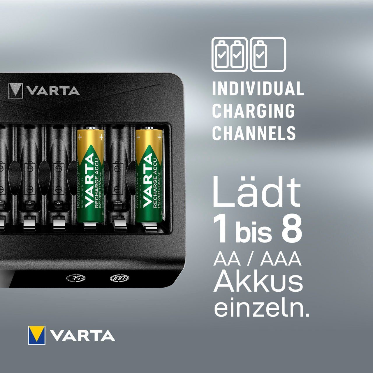 VARTA VARTA LCD Multi Charger+ Akku-Ladestation (ohne Netzteil)
