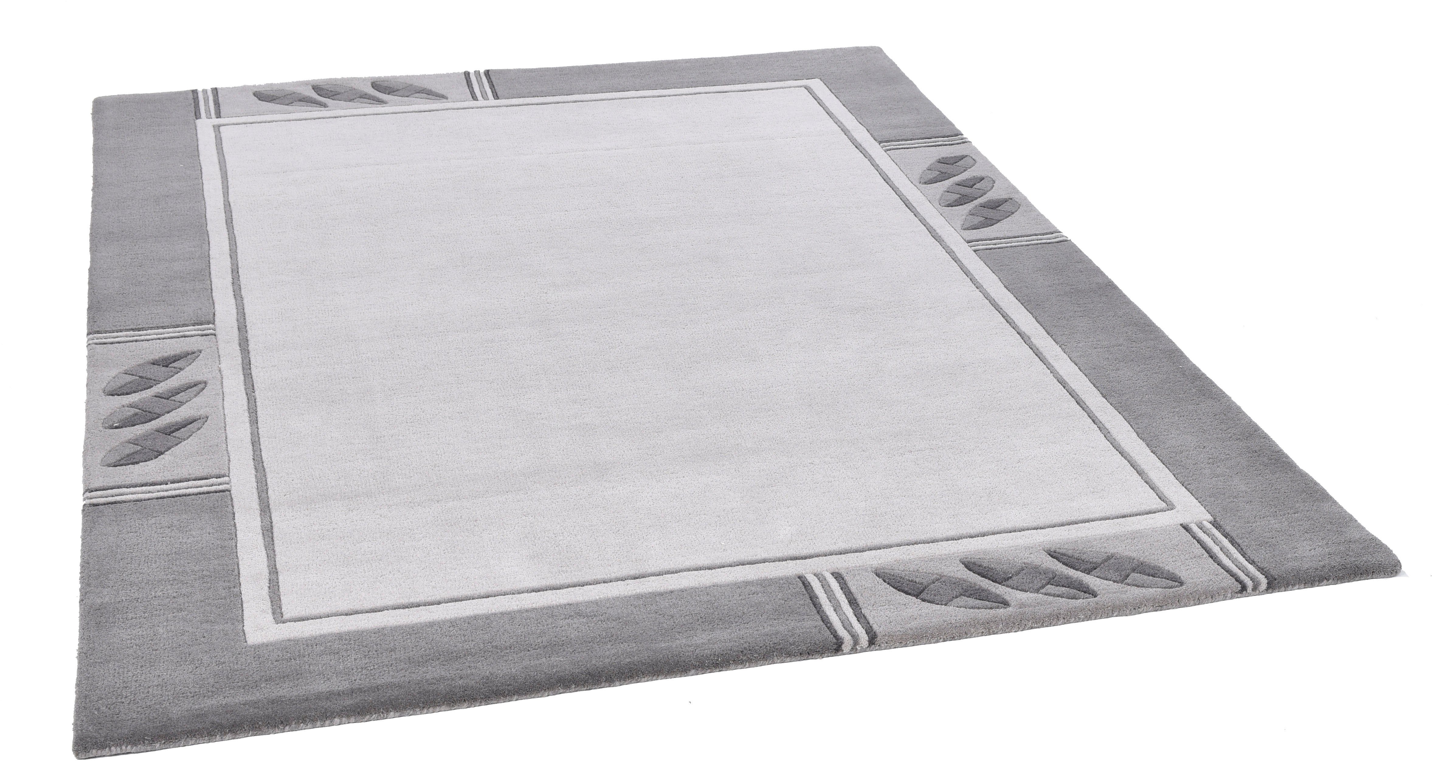 THEKO Wollteppich Royal Nepali 3029, rechteckig, Höhe: 15 mm, reine Wolle, handgetuftet, modernes Design, mit Bodüre