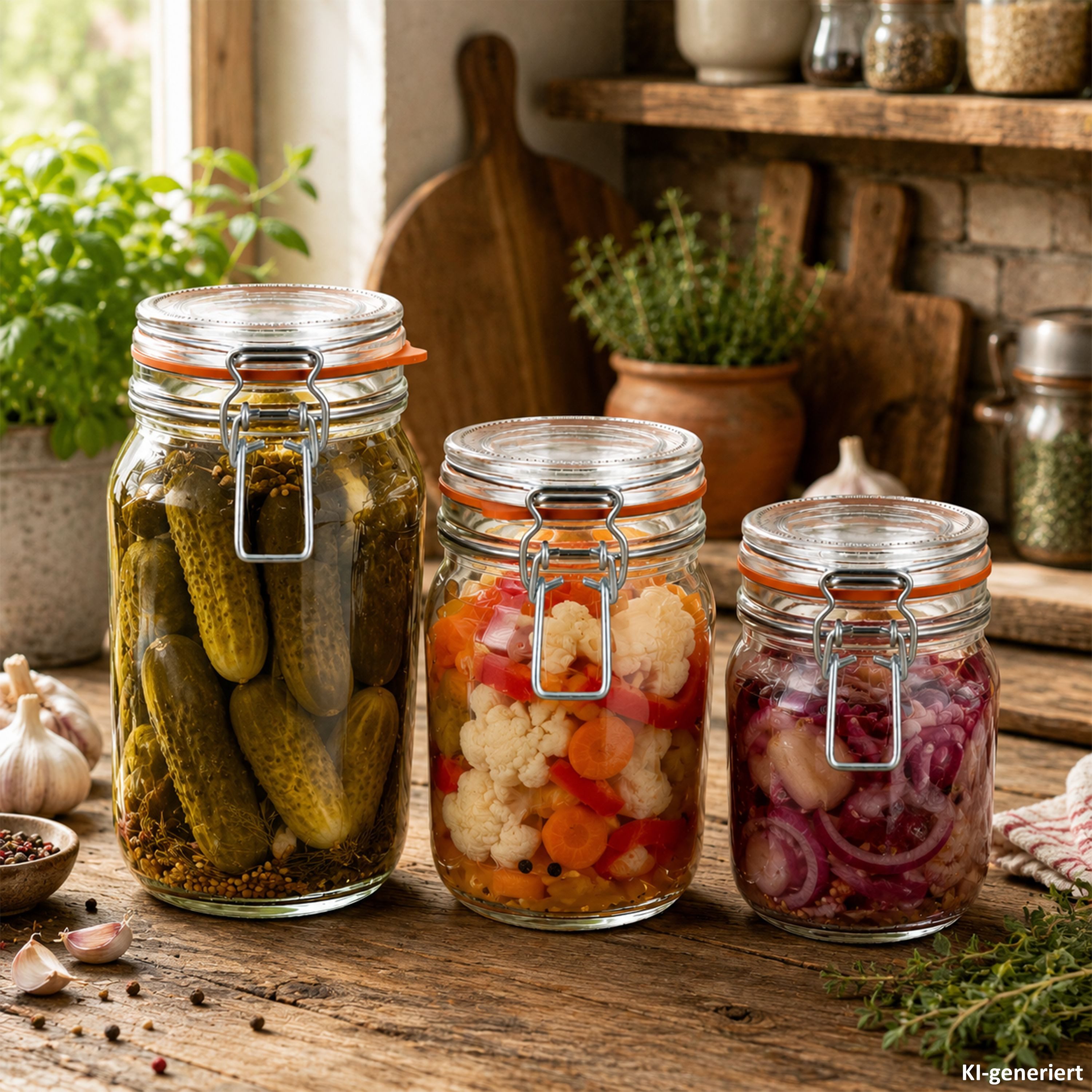 MamboCat Vorratsglas 12er Set Odin Einmachglas 1,5L 1L 0,75L Bügelverschluss, Glas – Bild 3 von 5