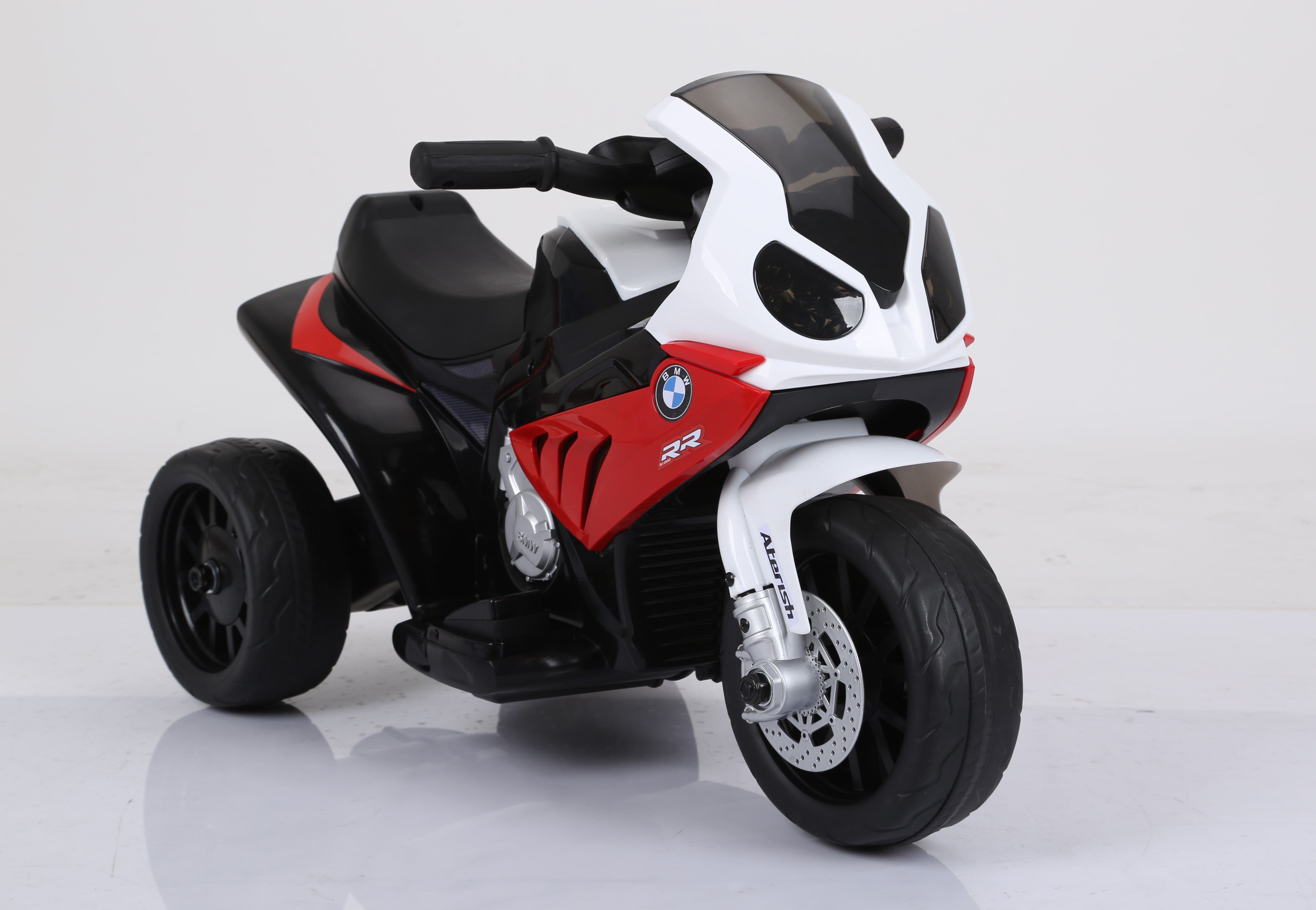BoGi Elektro-Kindermotorrad BMW S1000RR Motorrad Dreirad mit Ledersitz 6V, Fahrspaß für kleine Biker – Das BMW S1000RR Kinder-Elektromotorrad