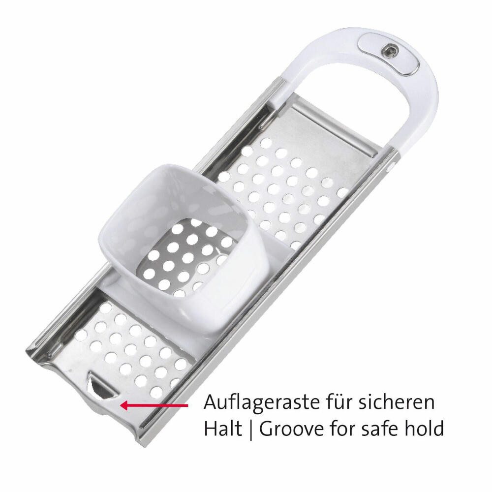 WESTMARK Spätzlepresse Set 2tlg., 1 Spätzlehobel mit Teigschlitten, Knöpfle + 1 Schöpflöffel, ABS, Edelstahl, PA, mit Auflagerasten, spülmaschinengeeignet, BPA-frei, Made in Germany