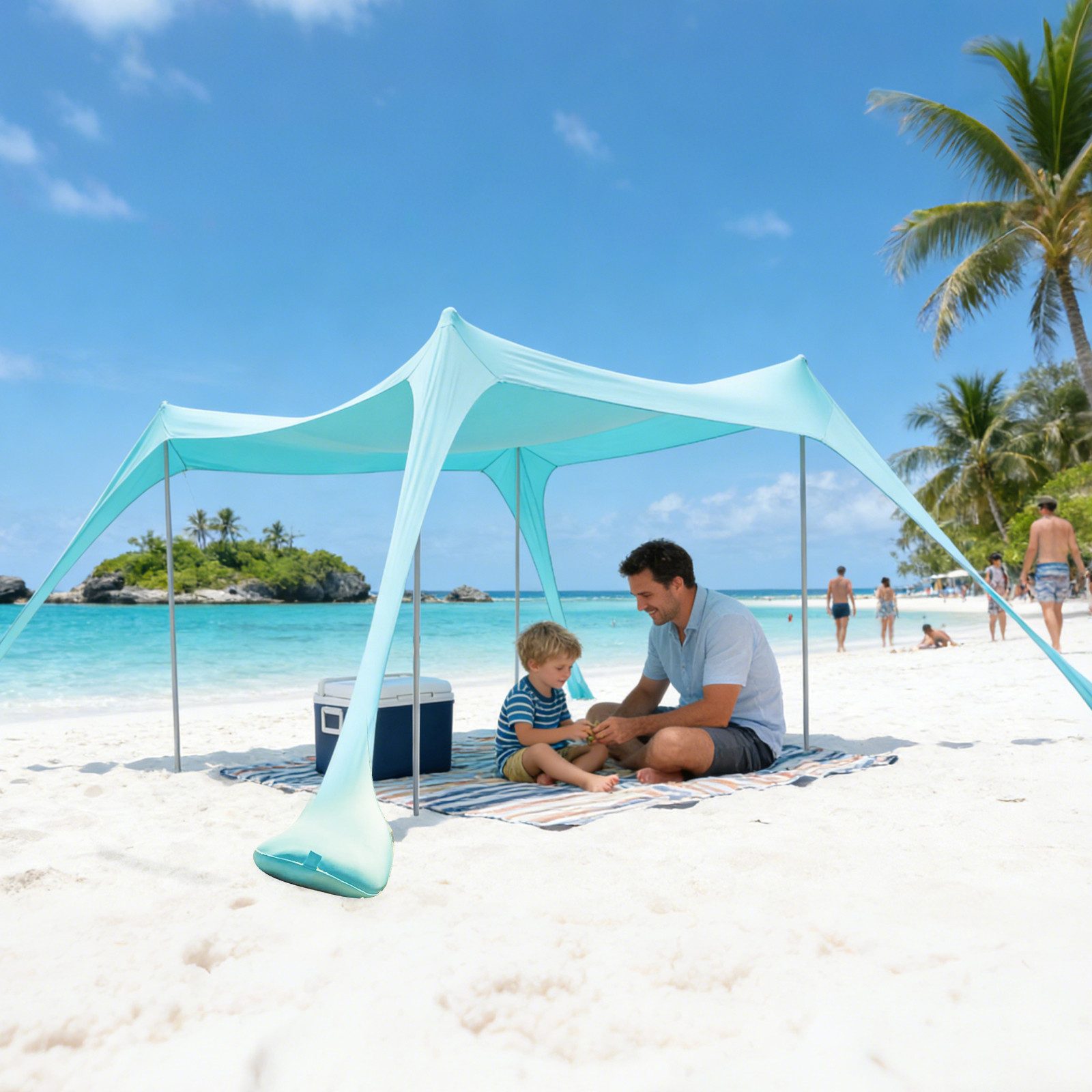 Youyijia Sonnenschirm Sonnenschutz Strandzelt mit Strand Sonnensegel