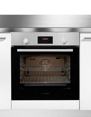 BOSCH Einbaubackofen Serie 2 HBF133BR0, mit Teleskopauszug nachrüstbar, ecoClean Direct