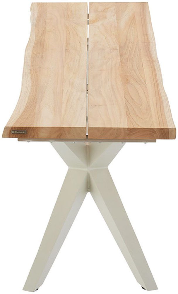 Musterring Sitzbank Freilicht Bänke (1-St), Massives Teak mit Baumkante, in drei Größen: 220, 240 und 280 cm