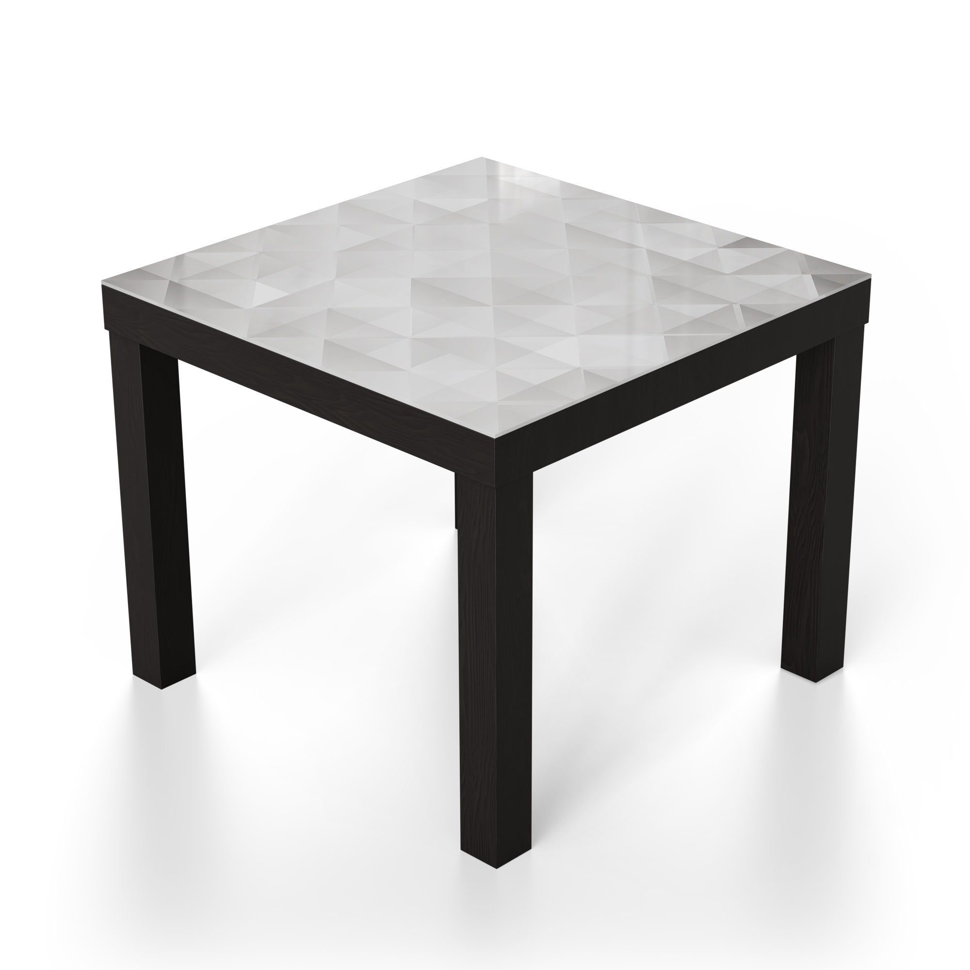 DEQORI Couchtisch 'Symmetrische Schwarz Glastisch Rauten', Beistelltisch modern Glas
