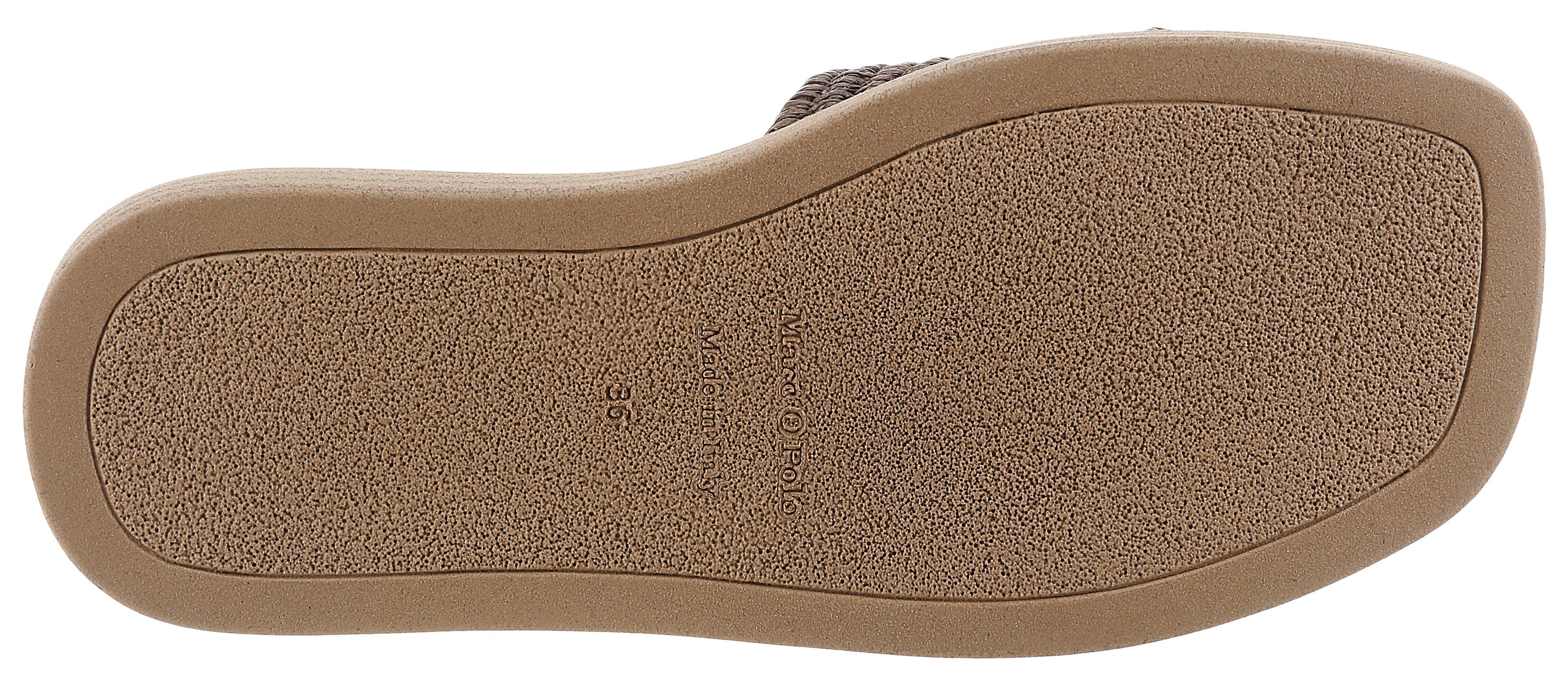 Marc O'Polo Agda Pantolette Sommerschuh, Strandschuh, Urlaubsschuh, in Karreeform