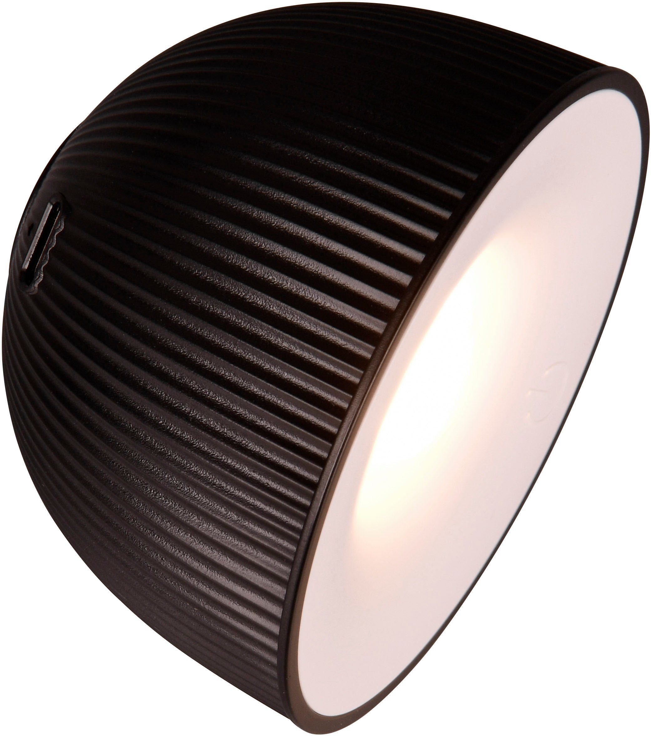 Reality Leuchten LED Tischleuchte MAXIMA, USB-Ladefunktion, mehrere Helligkeitsstufen, LED fest integriert, Warmweiß, kabellose Akku Tischlampe mit Magnet-Kopf: 3 Befestigungsarten wählbar