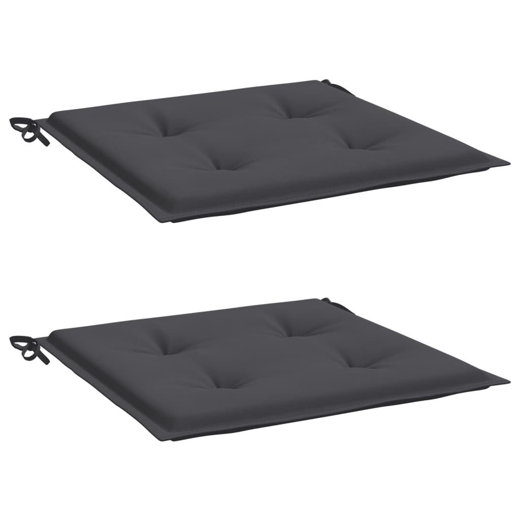 vidaXL Sitzauflage Gartenstuhl-Kissen 2 Stk. Anthrazit günstig online kaufen