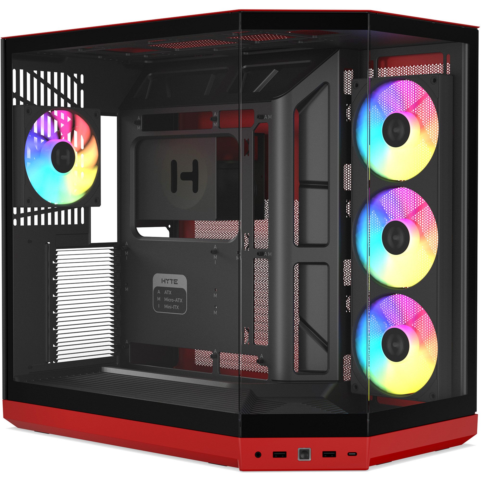 Hyte PC-Gehäuse HYTE Y50 Wild Cherry, Tower-Gehäuse, (Tempered, PC Case