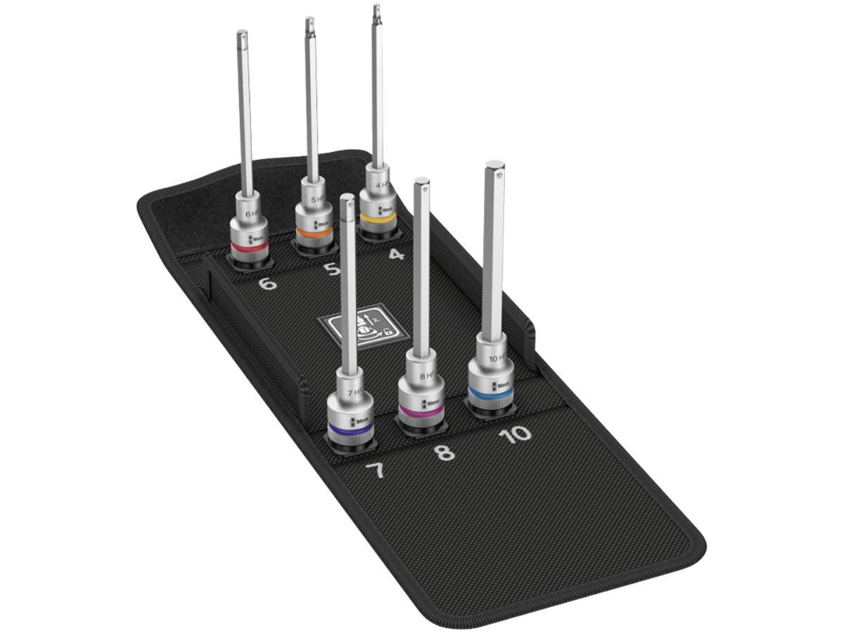 Wera Bit-Set 8740 C HF 2 Zyklop Bitnuss-Satz, Set, mit Haltefunktion für Innensechskant-Schrauben, inkl. Textilbox