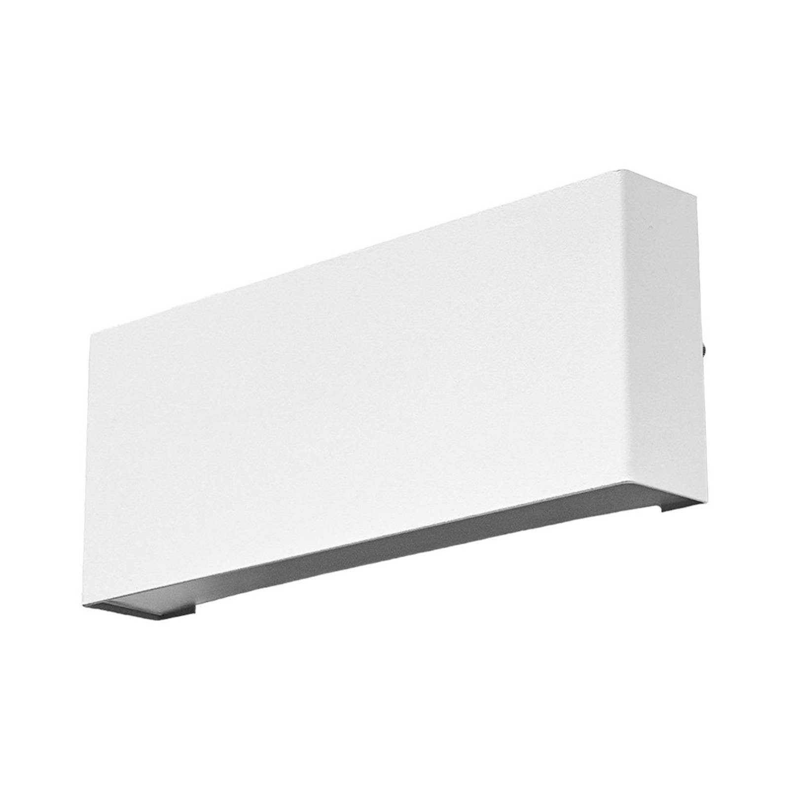 Lindby LED Außen-Wandleuchte Safira, LED-Leuchtmittel fest verbaut, warmweiß, Modern, Edelstahl, Aluminium, Polycarbonat, weiß, 2 flammig, inkl.