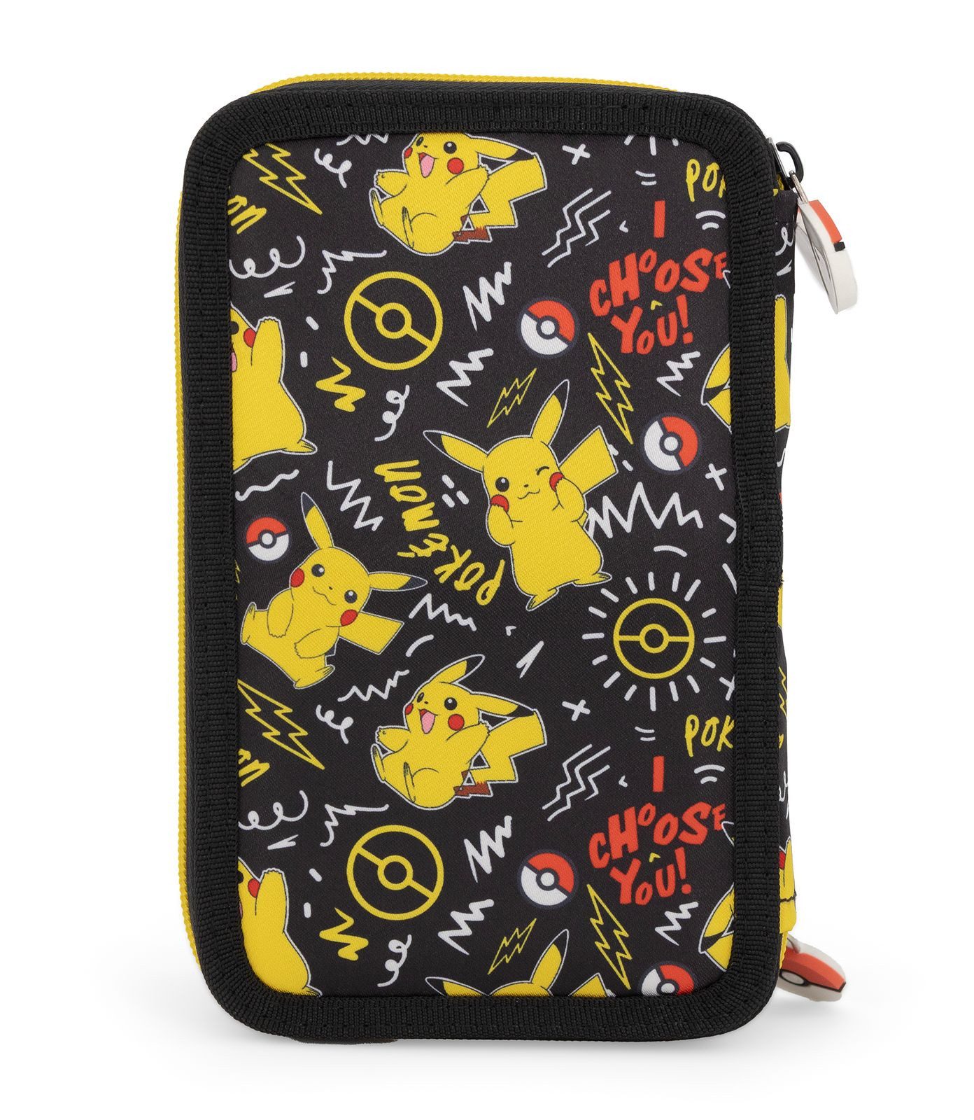 TOP! Federmäppchen Pokémon Pikachu - Mäppchen Federmappe, 42 Teile, 3-fach gefüllt, (42-tlg., Jungen), Reißverschluss