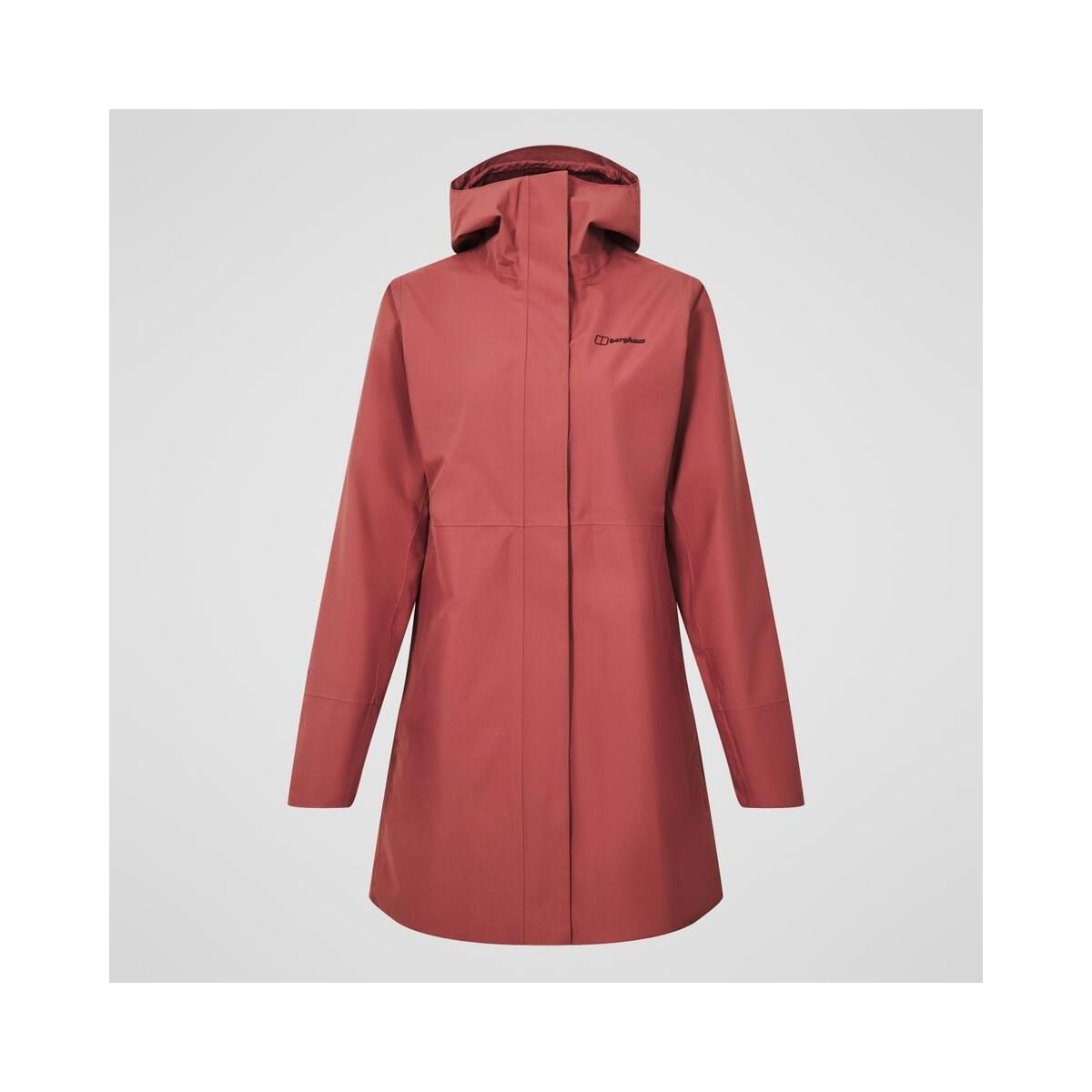 Berghaus Outdoorjacke Omeara Lange Jacken für Damen - Schwarz Wasserdichte Damenjacke für stilvollen Schutz bei Wanderungen, mit