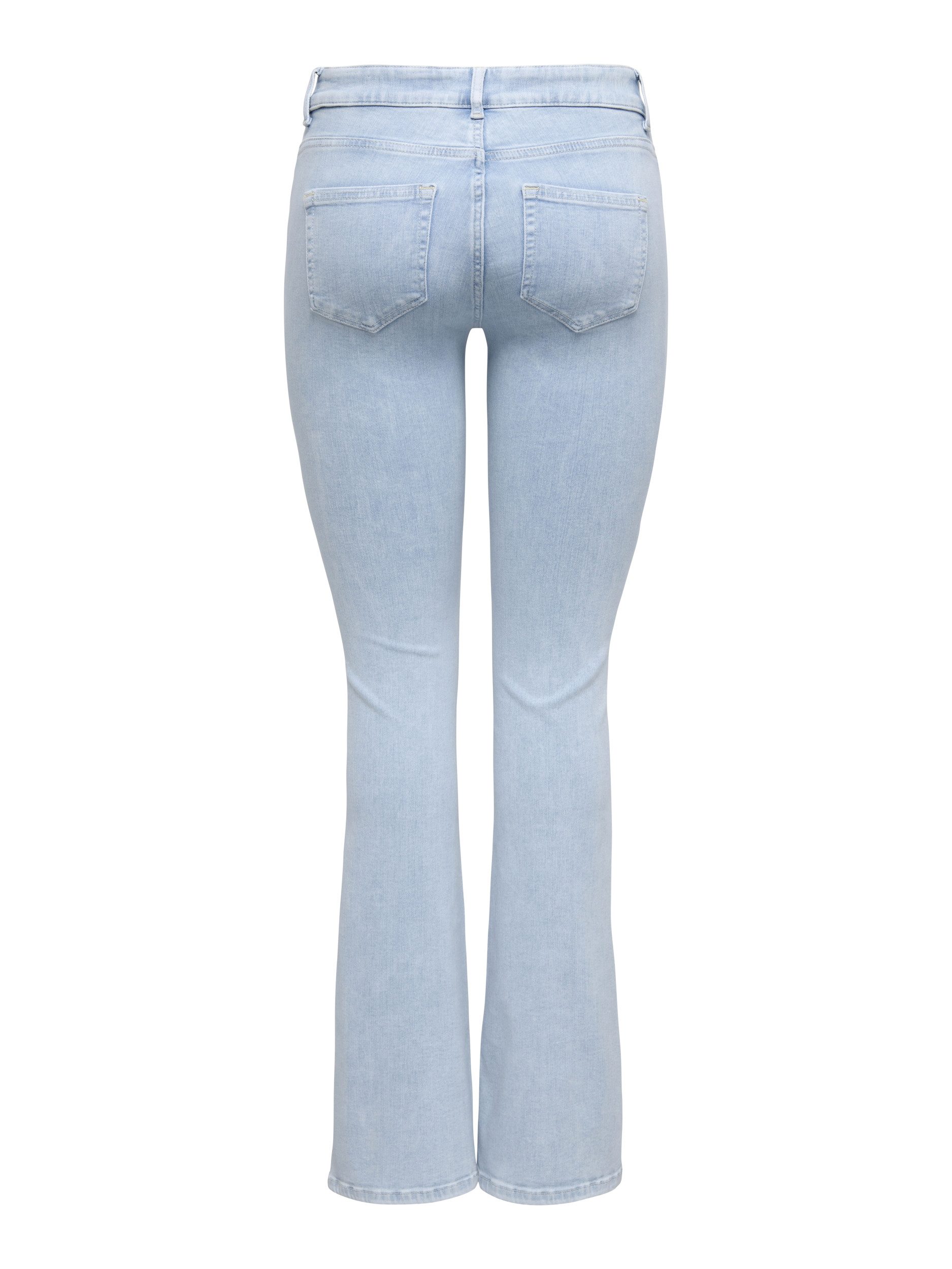 ONLY Chinos ONLBLUSH MID FLARED DNM CRO495 NOOS, Light Blue Bleached Denim
