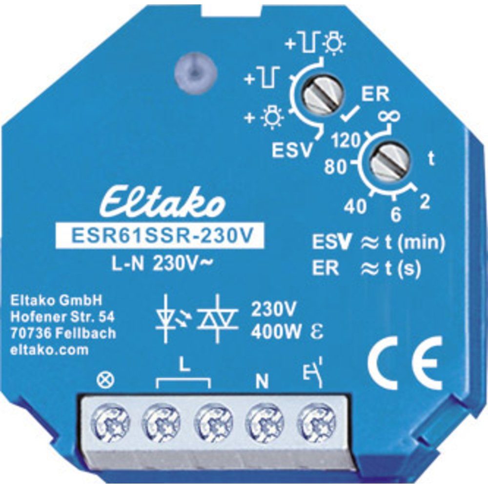 Eltako Stromstoßschalter Stromstoß-Schalter Unterputz Eltako ESR61SSR-230V 1 Schließer 230 V 4, (ESR61SSR-230V)