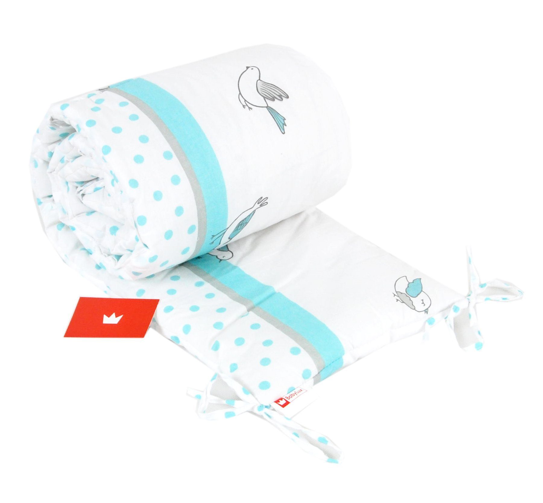 BabyLux Bettnestchen BABYLUX Bettumrandung NESTCHEN Bettnestchen 210 x 30 cm Babybett, 111. Elephanten Türkis