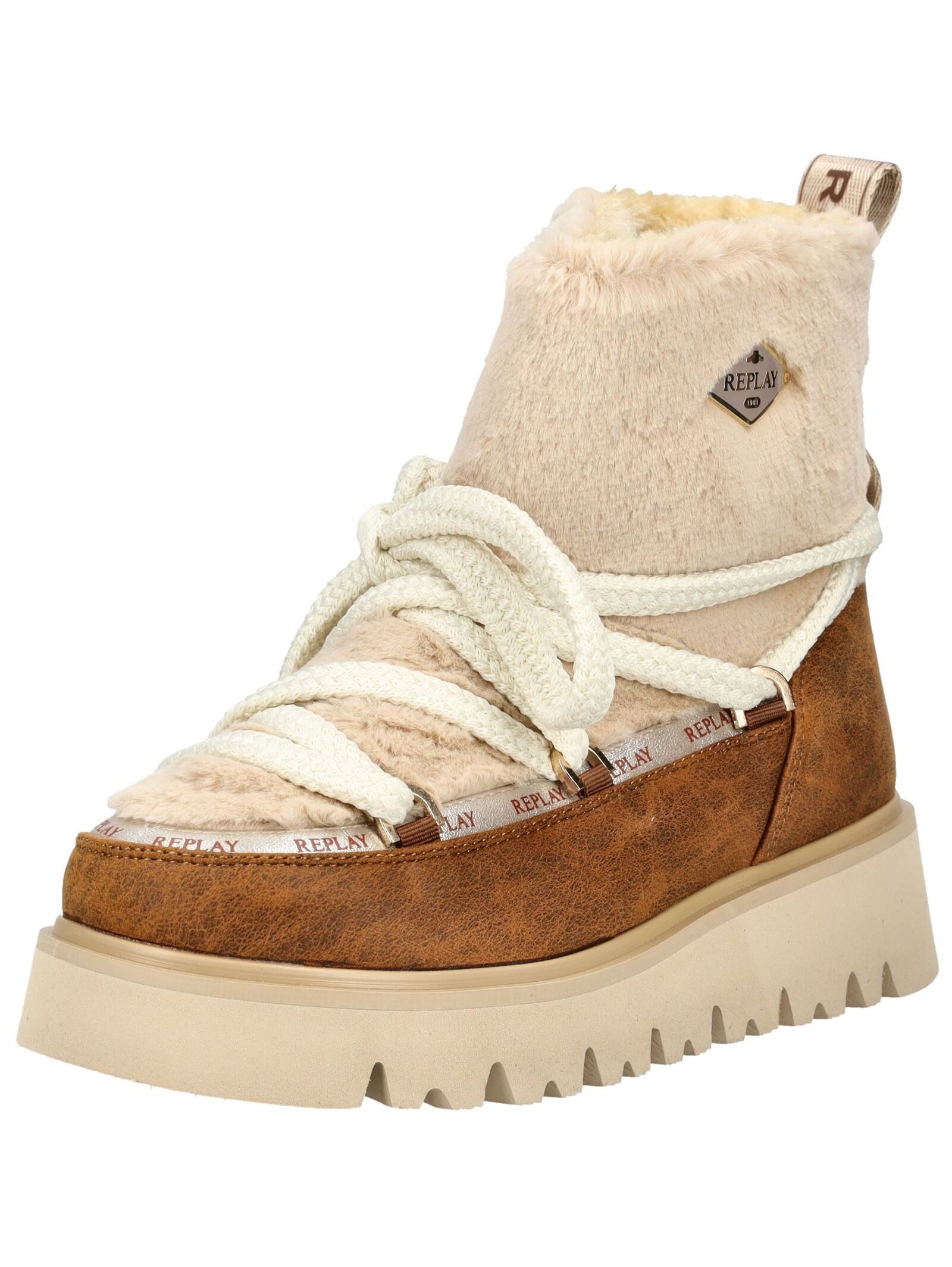 Replay Replay Stiefelette Lederimitat/Textil Schnürstiefelette günstig online kaufen