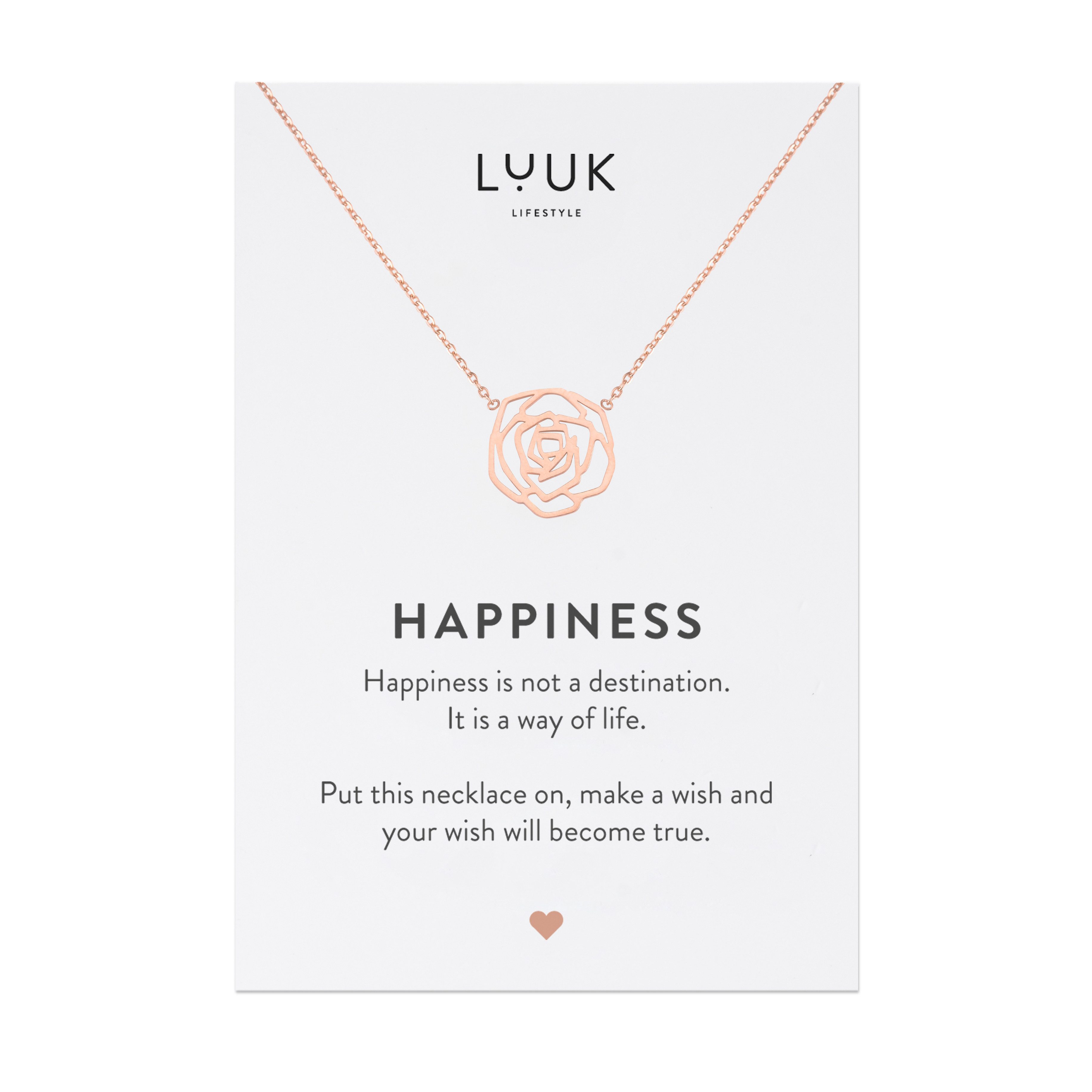 LUUK LIFESTYLE Kette mit Anhänger Rosenblüte, günstig online kaufen