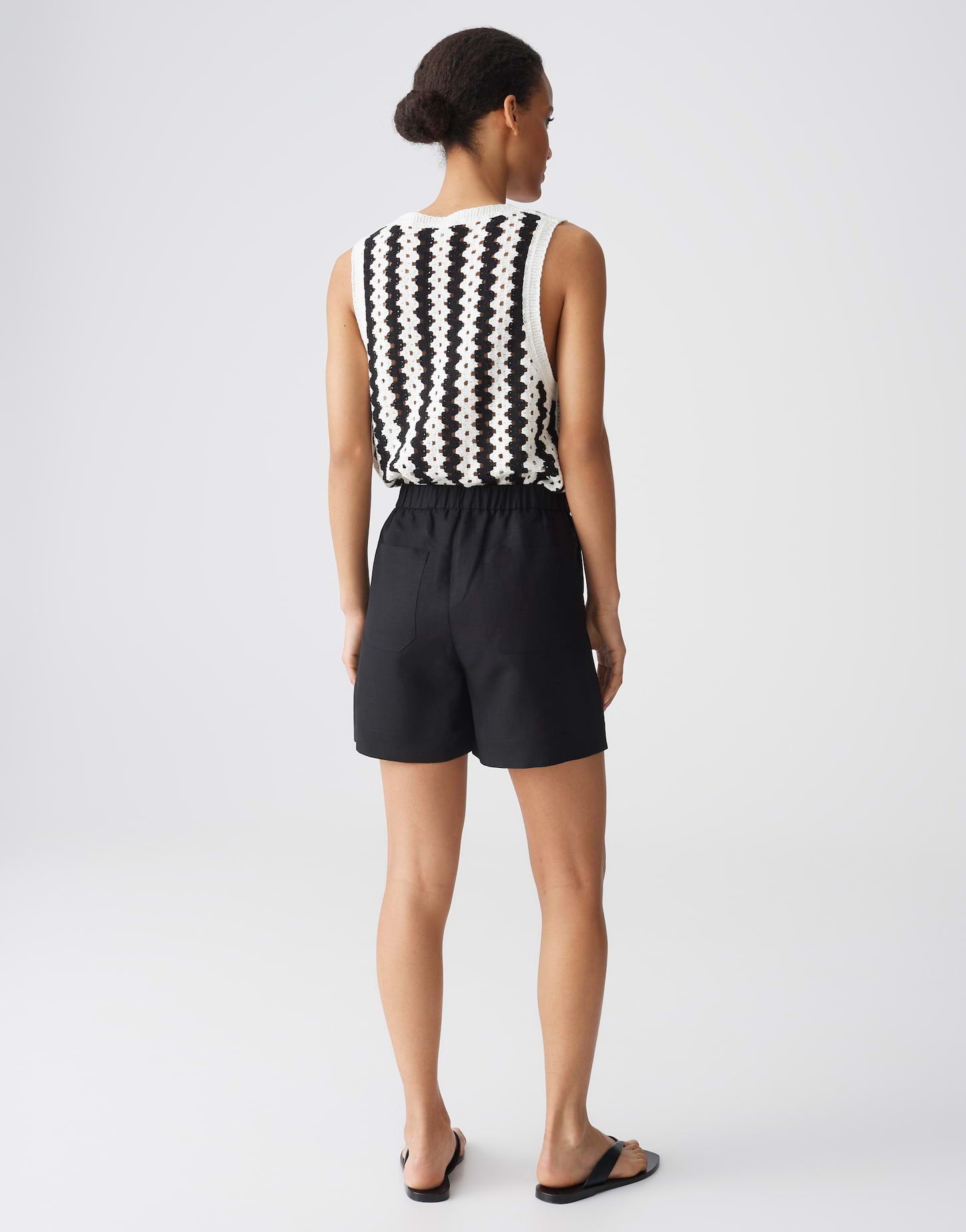 OPUS Shorts Melane oasis aus Webware mit Leinenstruktur Mit Eingrifftaschen für praktische Alltagslooks