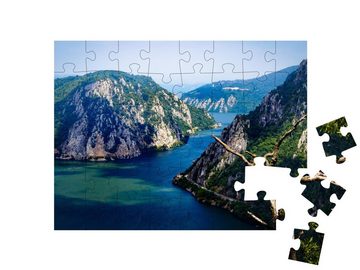 puzzleYOU Puzzle Eisernes Tor der Donau, Serbien und Rumänien, 48 Puzzleteile, puzzleYOU-Kollektionen Donau