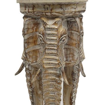 Oriental Galerie Blumenhocker Natur Rundhocker Elefant 60 cm (1 St)