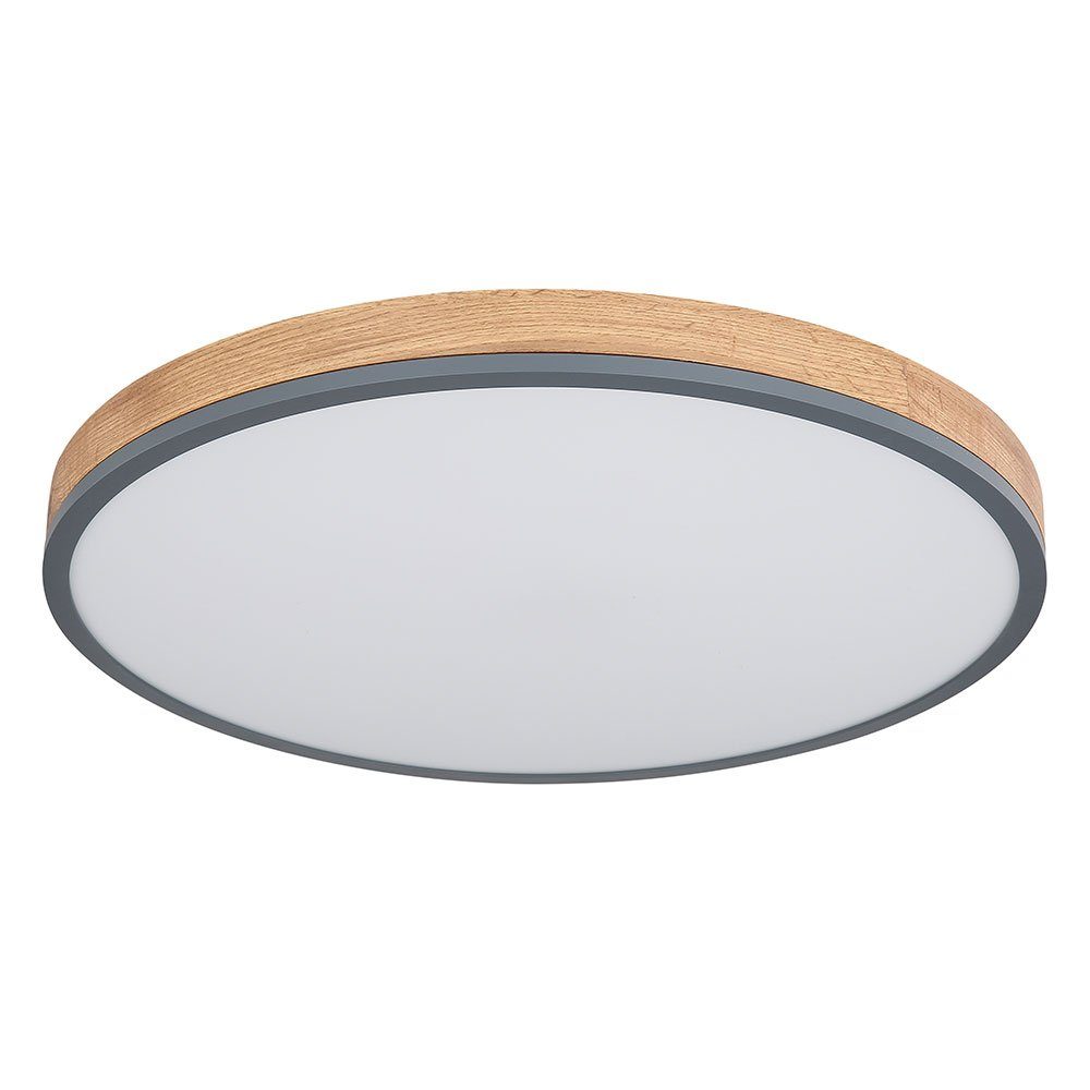 GLOBO LIGHTING LED Deckenleuchte, LED-Leuchtmittel fest verbaut, Farbwechsel, Deckenleuchte mit Fernbedienung LED Deckenlampe dimmbar CCT Holzoptik
