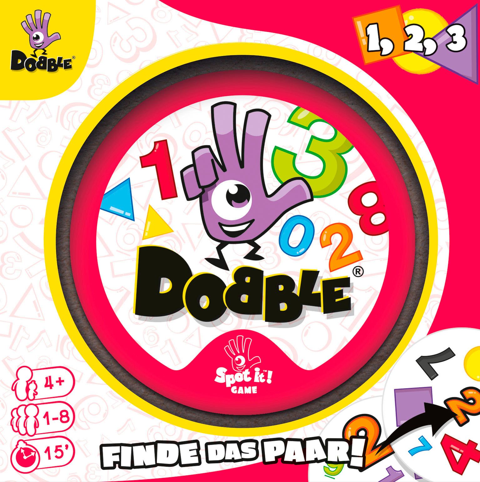 Asmodee Spiel Dobble 1,2,3 2025, Kinderspiel, Made in Europe