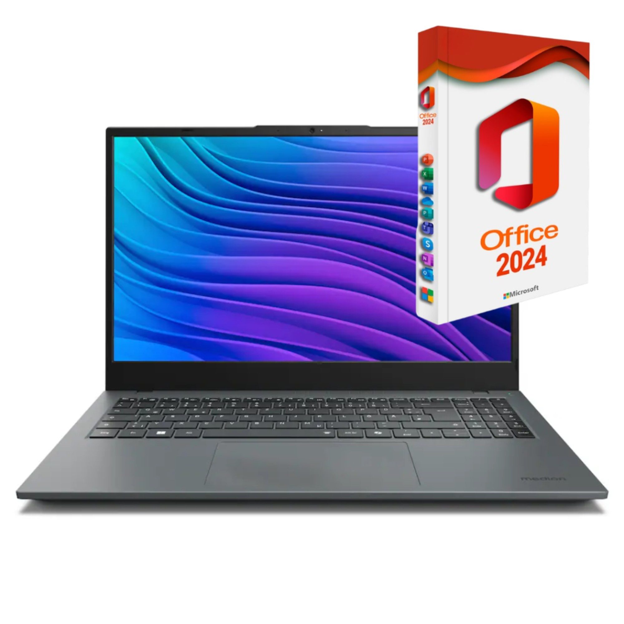 Medion® Medion E15 Notebook (39 cm/15.6 Zoll, Intel Core i5 1334U, Intel UHD Graphics, 512 GB SSD, Windows 11 Pro 64Bit + MS Office 2024 Pro Dauerlizenz)