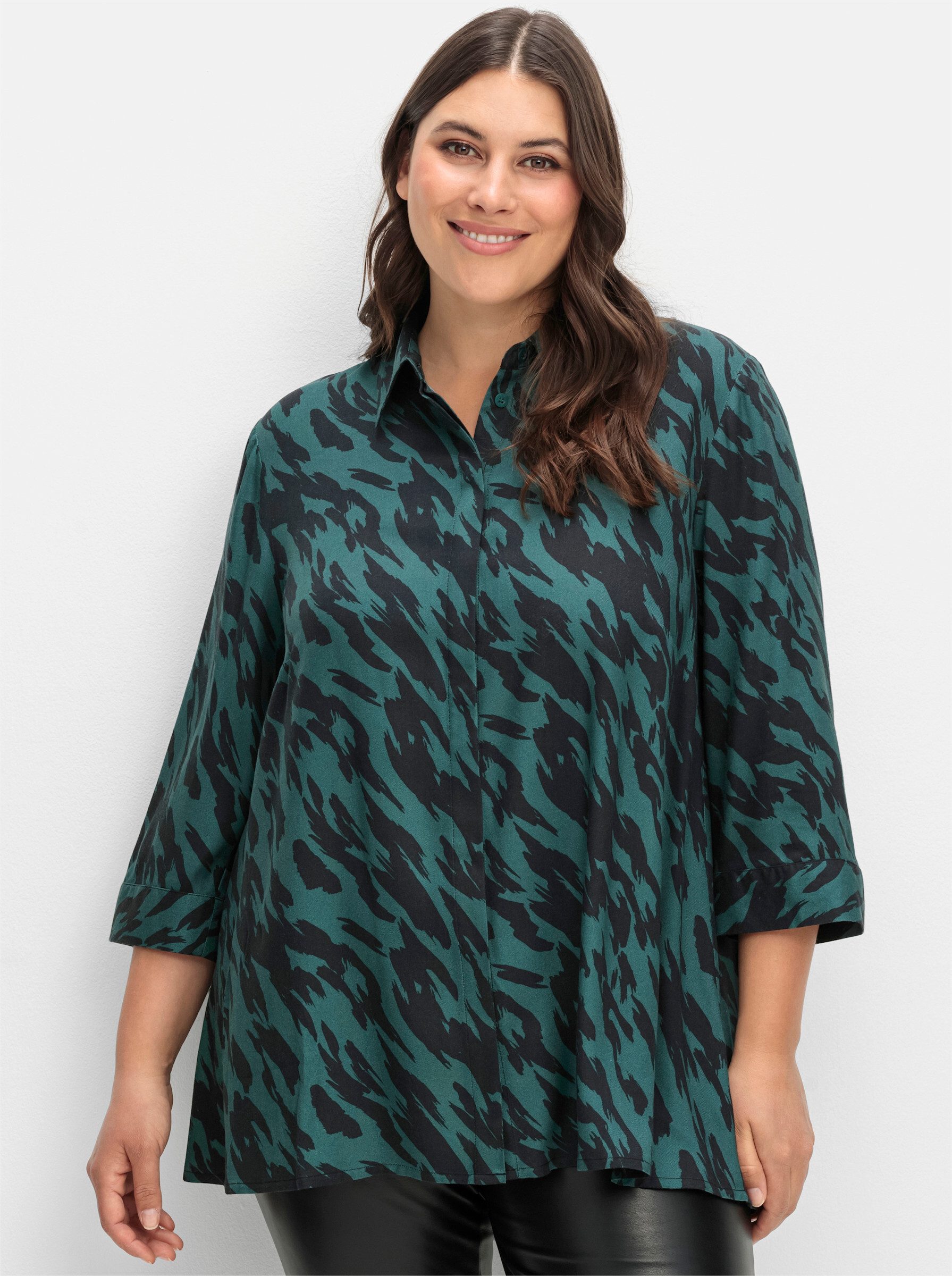Sheego Klassische Bluse Longbluse . günstig online kaufen