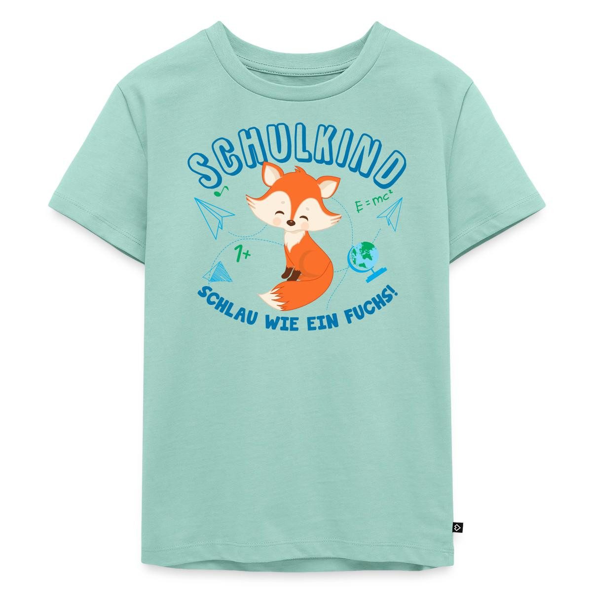 Spreadshirt T-Shirt Einschulung Schulkind Geschenk Schlau Wie Ein Fuchs Kinder Premium T-S (1-tlg)