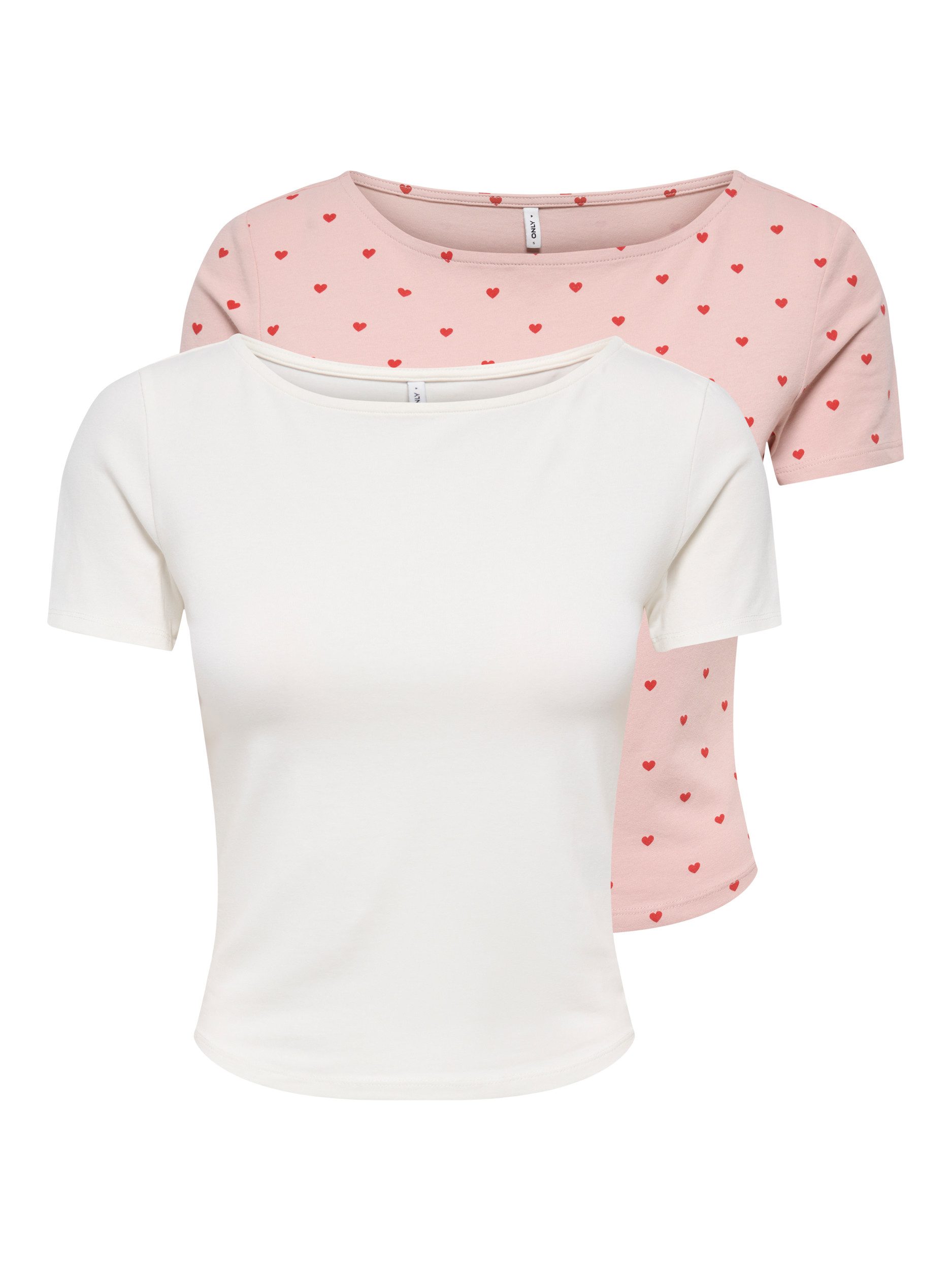ONLY Kurzarmshirt ONLSUSAN SHORT S/S 2 PACK TOP CS JRS (Packung, 2-tlg., 2e günstig online kaufen