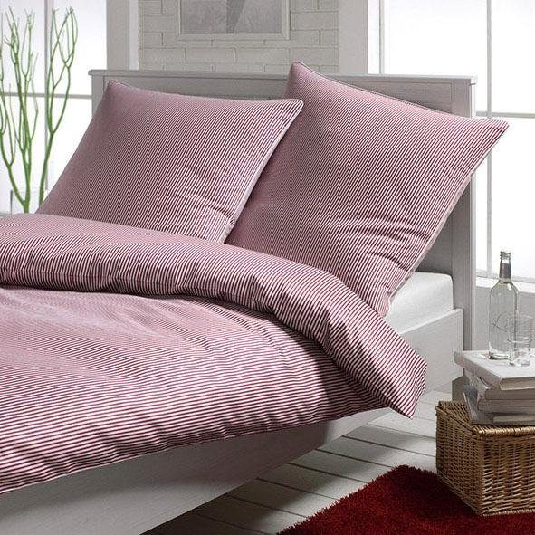 Elegante Bettwäsche Hamburger Streifen, Mako-Satin, 2 günstig online kaufen