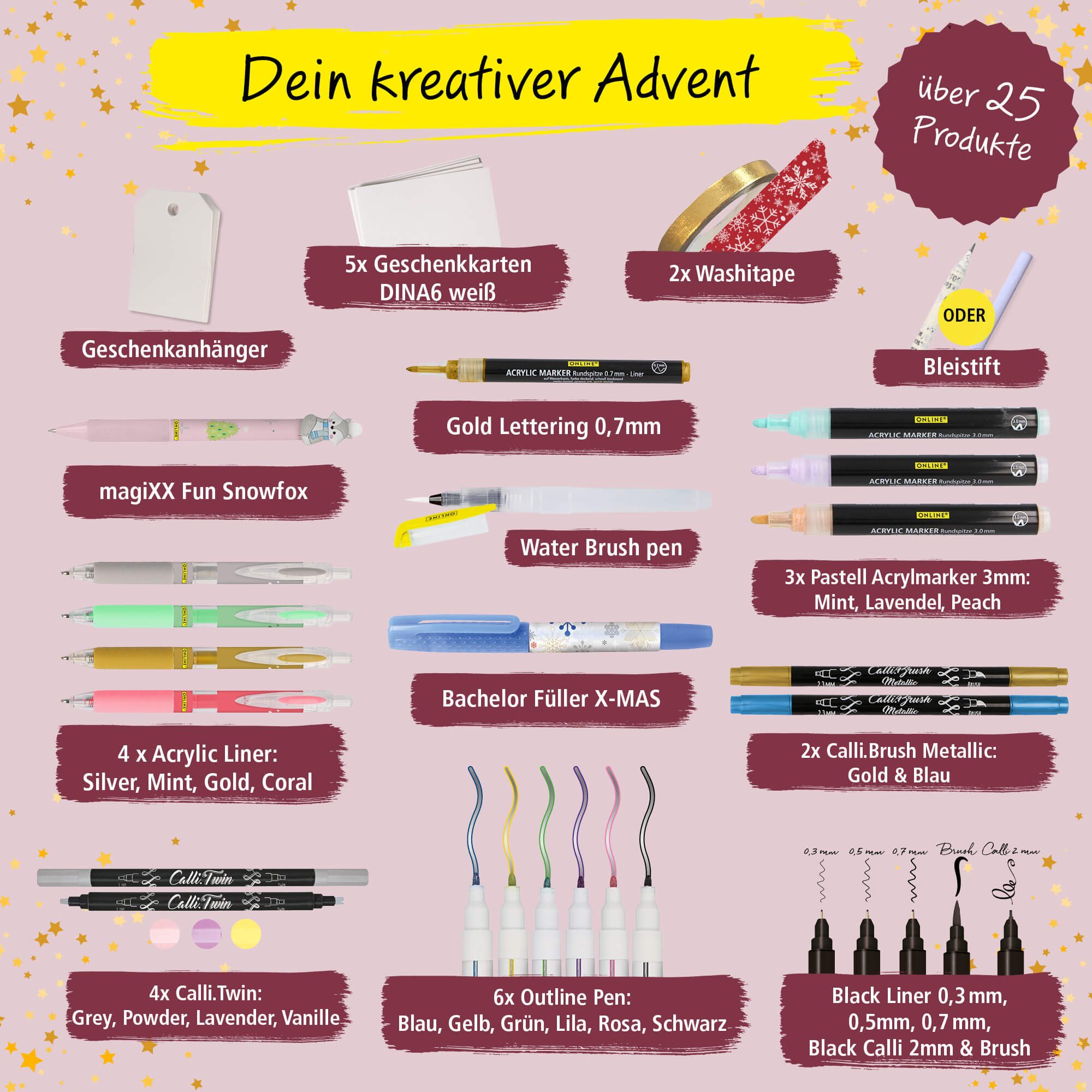 Online Pen Adventskalender Lettering 2026, Lettering 2026, Kreativ-Kalender Kalligrafie, Lettering & Tutorials – Bild 3 von 5