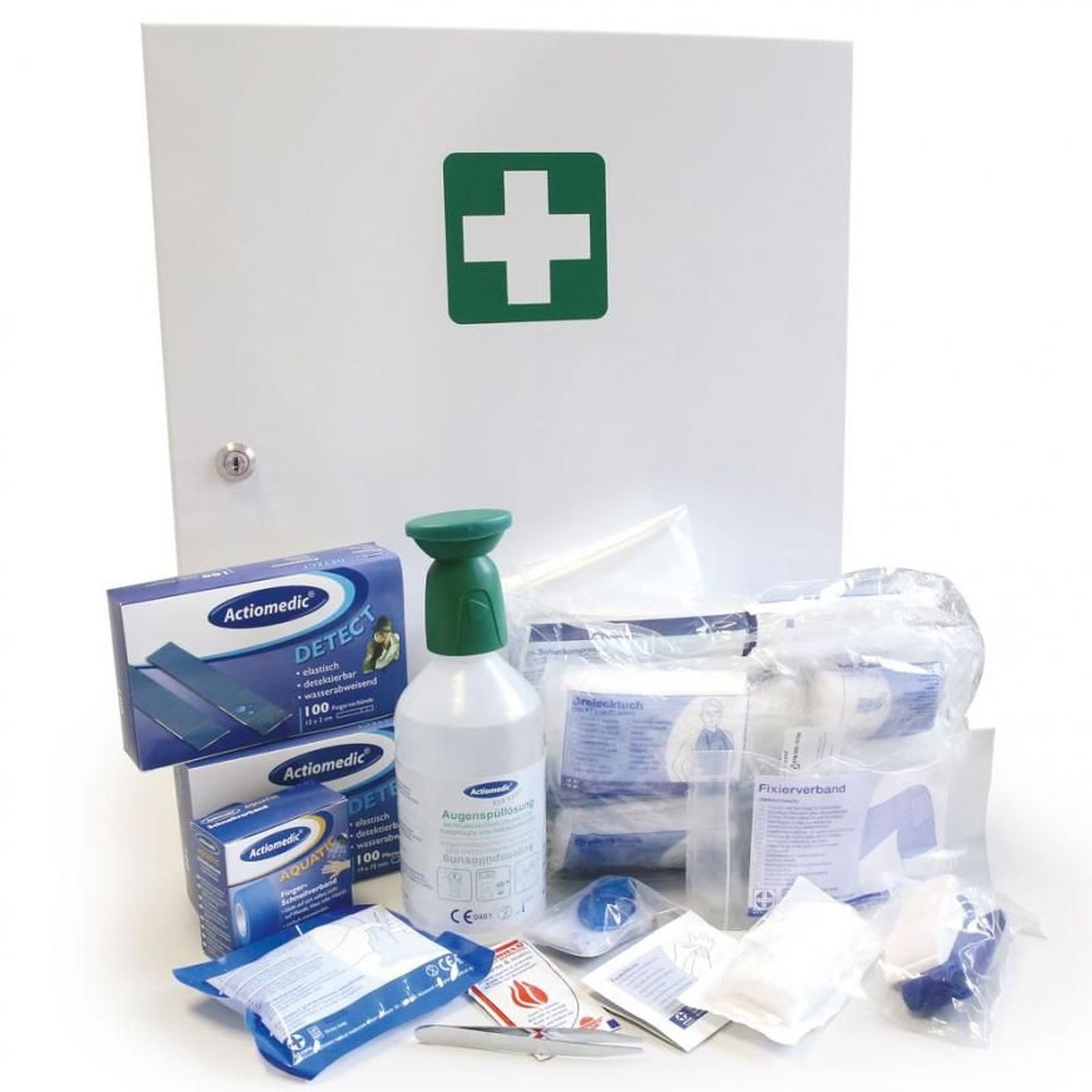 Franz Mensch Erste-Hilfe-Set Metall-Verbandschrank Lebensmittel 11x40x45,5cm weiß