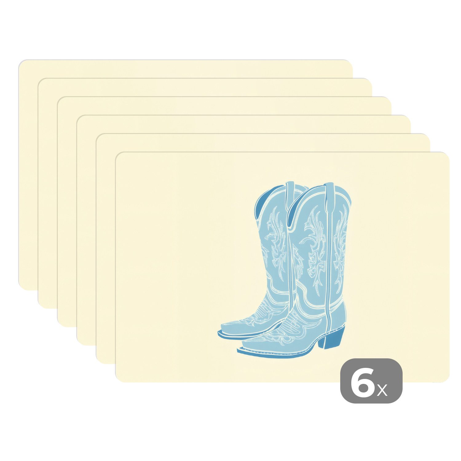 MuchoWow Platzset Illustration - Cowboystiefel - günstig online kaufen