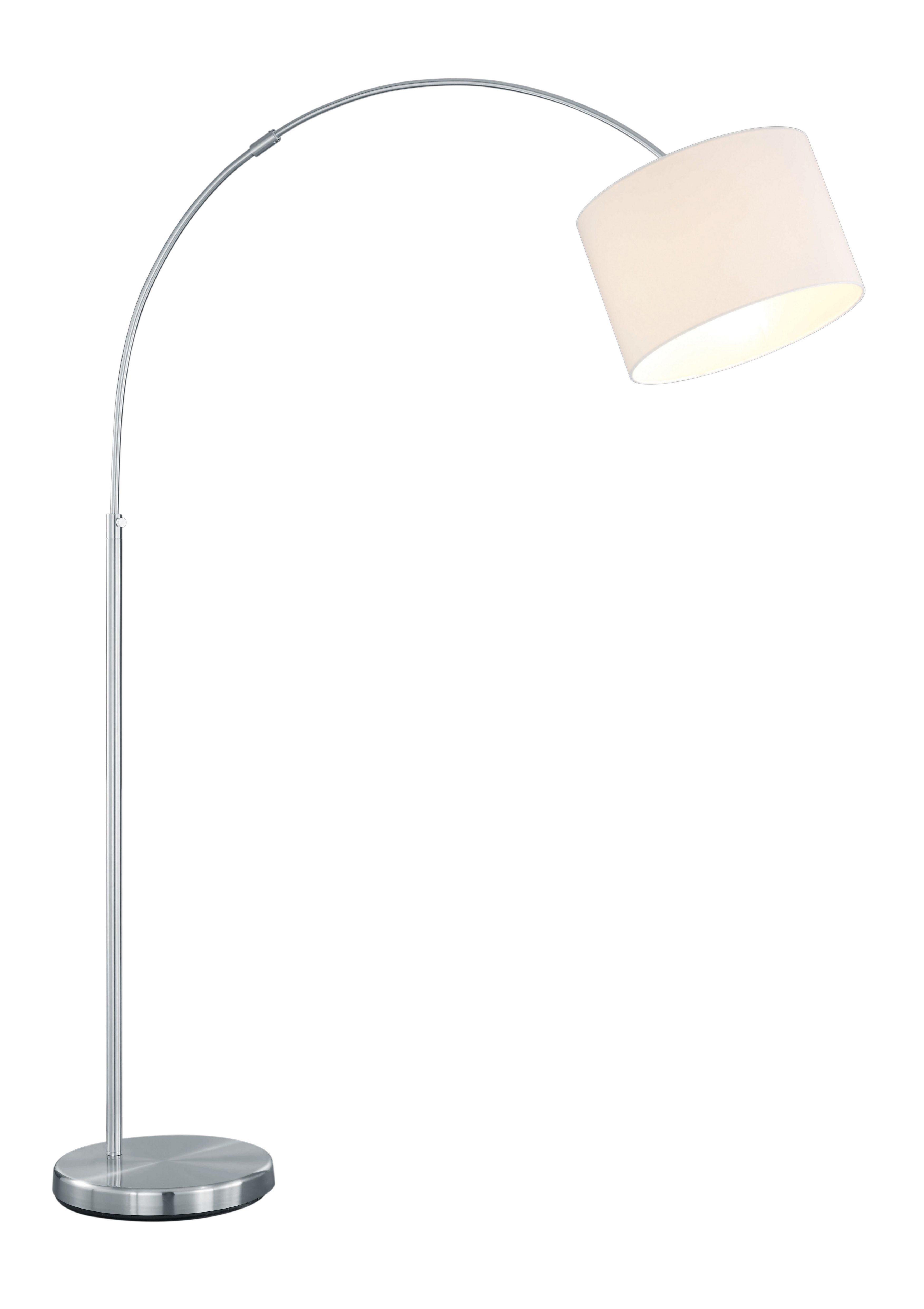 TRIO Leuchten Bogenlampe Hotel, ohne Leuchtmittel, Fussschalter,Höhenverstellbar,Leuchtmittel tauschbar