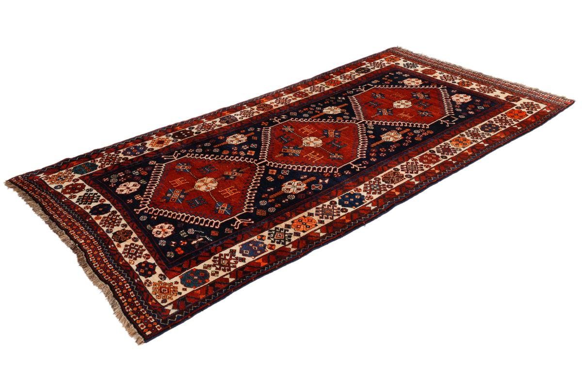 Orientteppich Shiraz Alt 144x291 Handgeknüpfter Trading, Höhe: / Perserteppich, Orientteppich rechteckig, 10 mm Nain