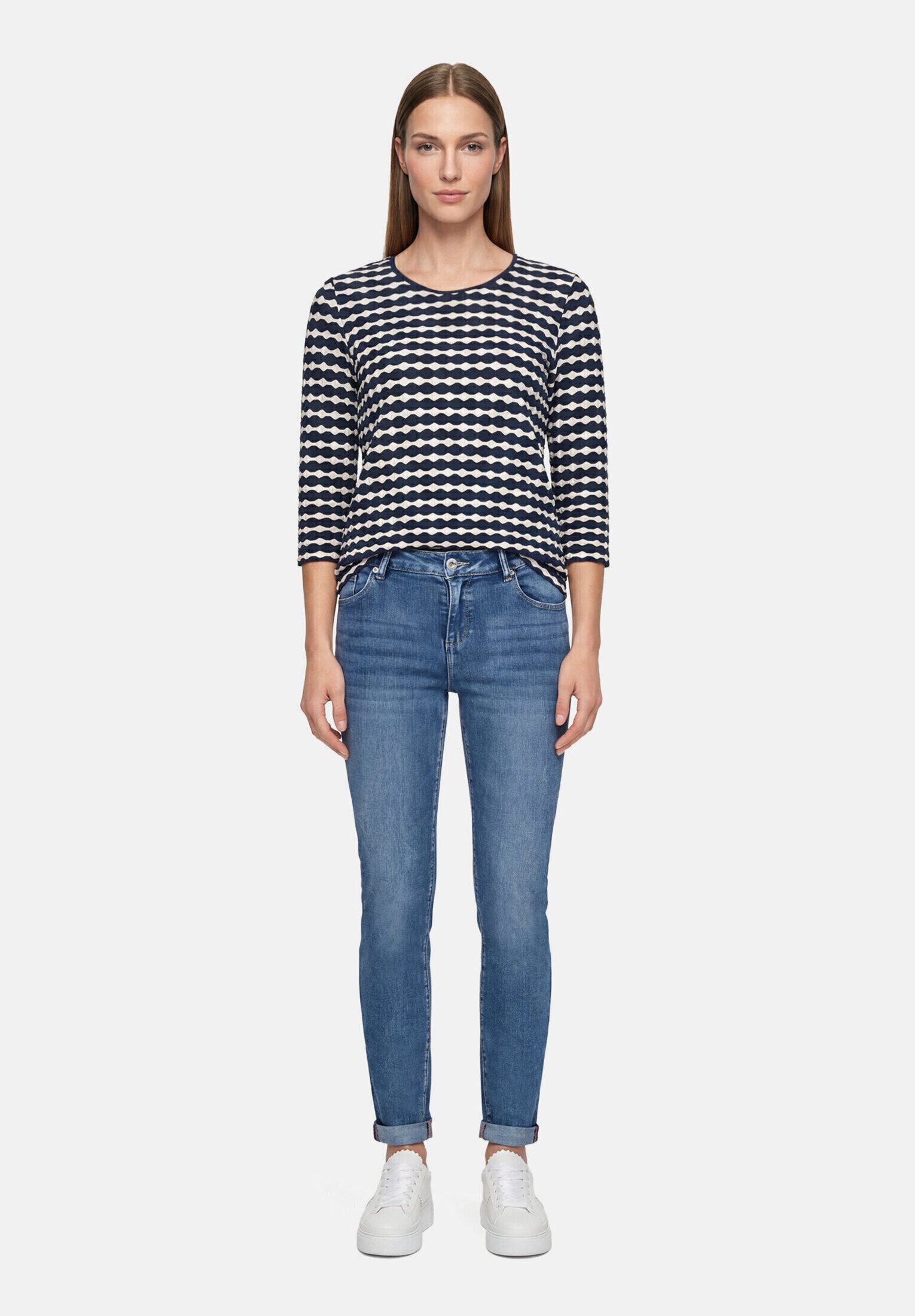 Betty Barclay 3/4-Arm-Shirt Damen mit Rundhalsausschnitt (1-tlg) Material