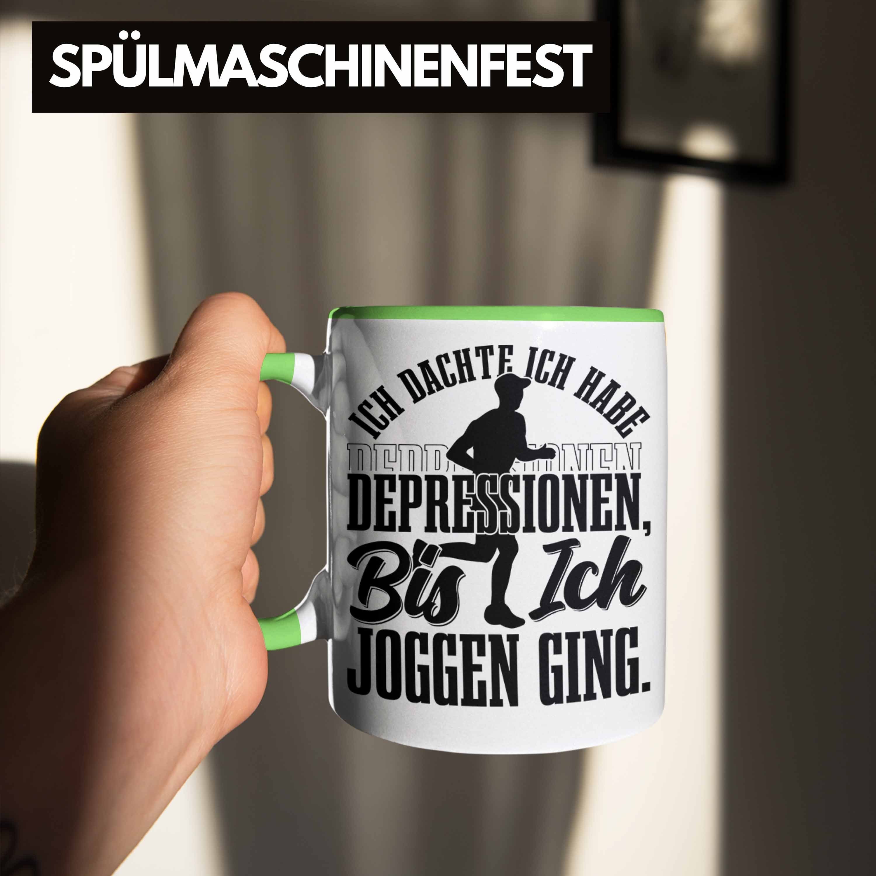 Trendation Ich Tasse Habe Tasse Dachte Depressionen Bis Geschenk Ich Joggen Ich Spruch Grün