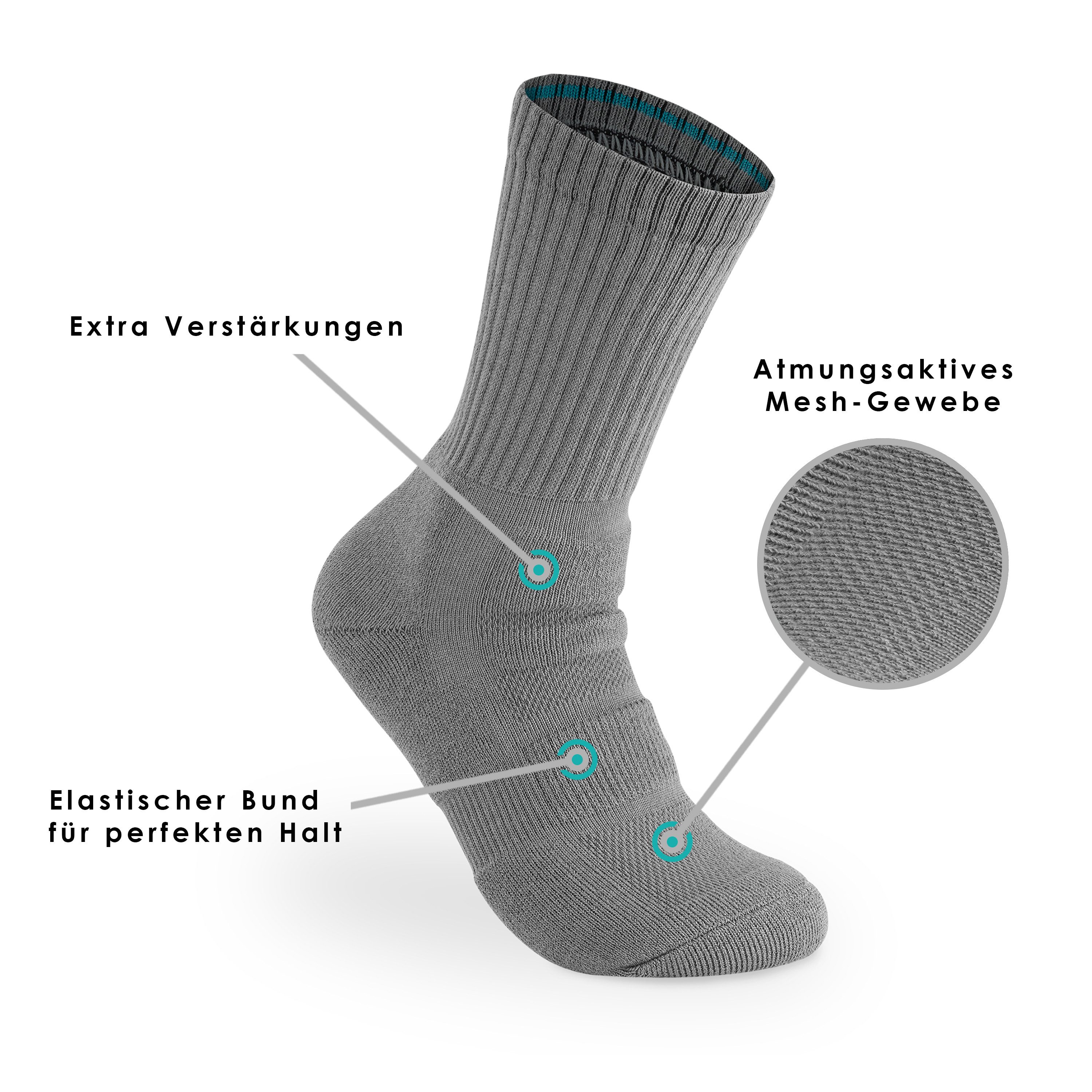 Bärenfuß Tennissocken 4 Paar Premium Tennissocken Sportsocken Herren & Damen (aus feinster Baumwolle, Extra Verstärkt, atmunktsaktives Mesh)
