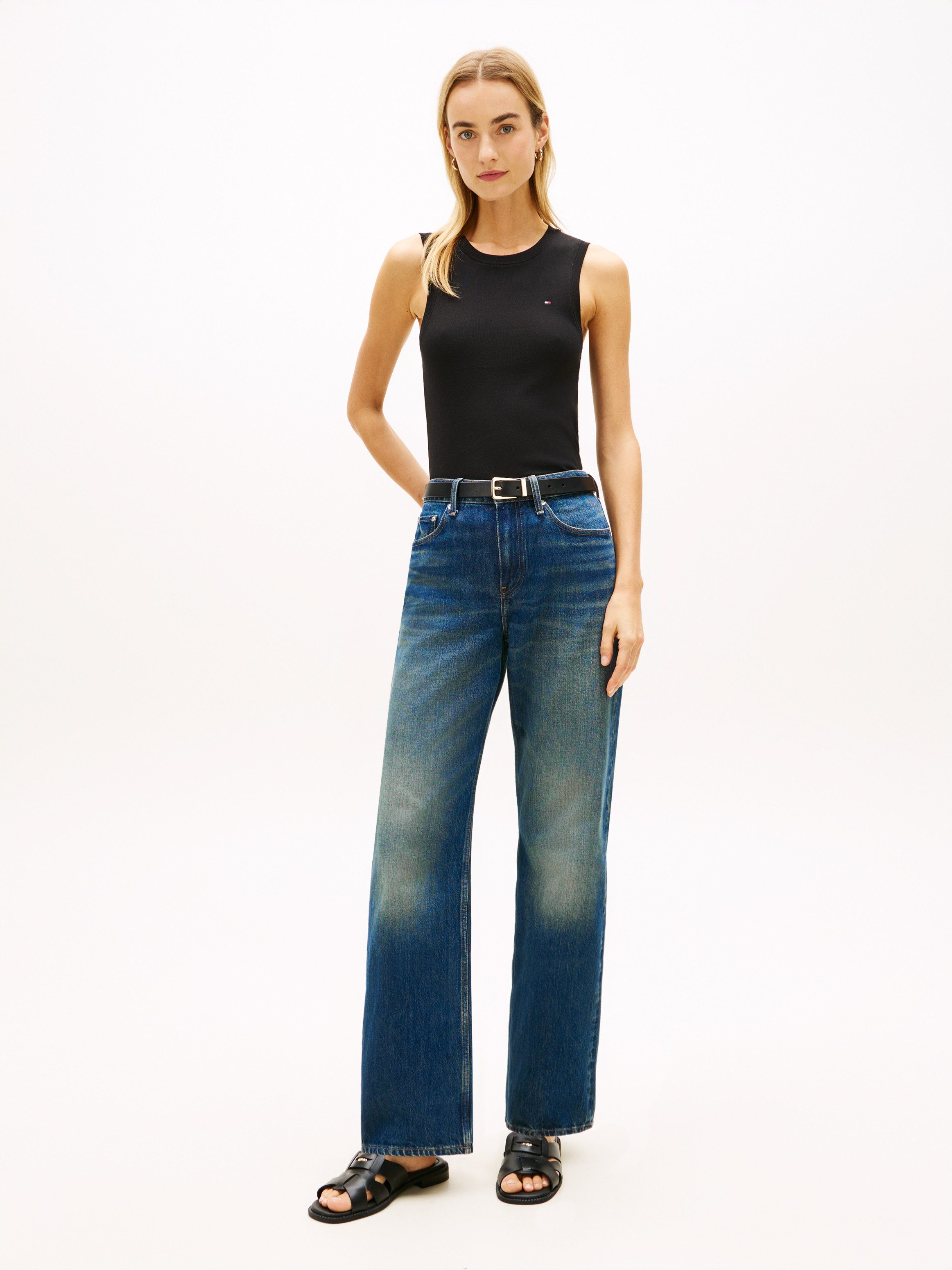 Tommy Hilfiger Funktionstop SLIM CODY C-NK TANK TOP mit gerippter Textur, Rundhals