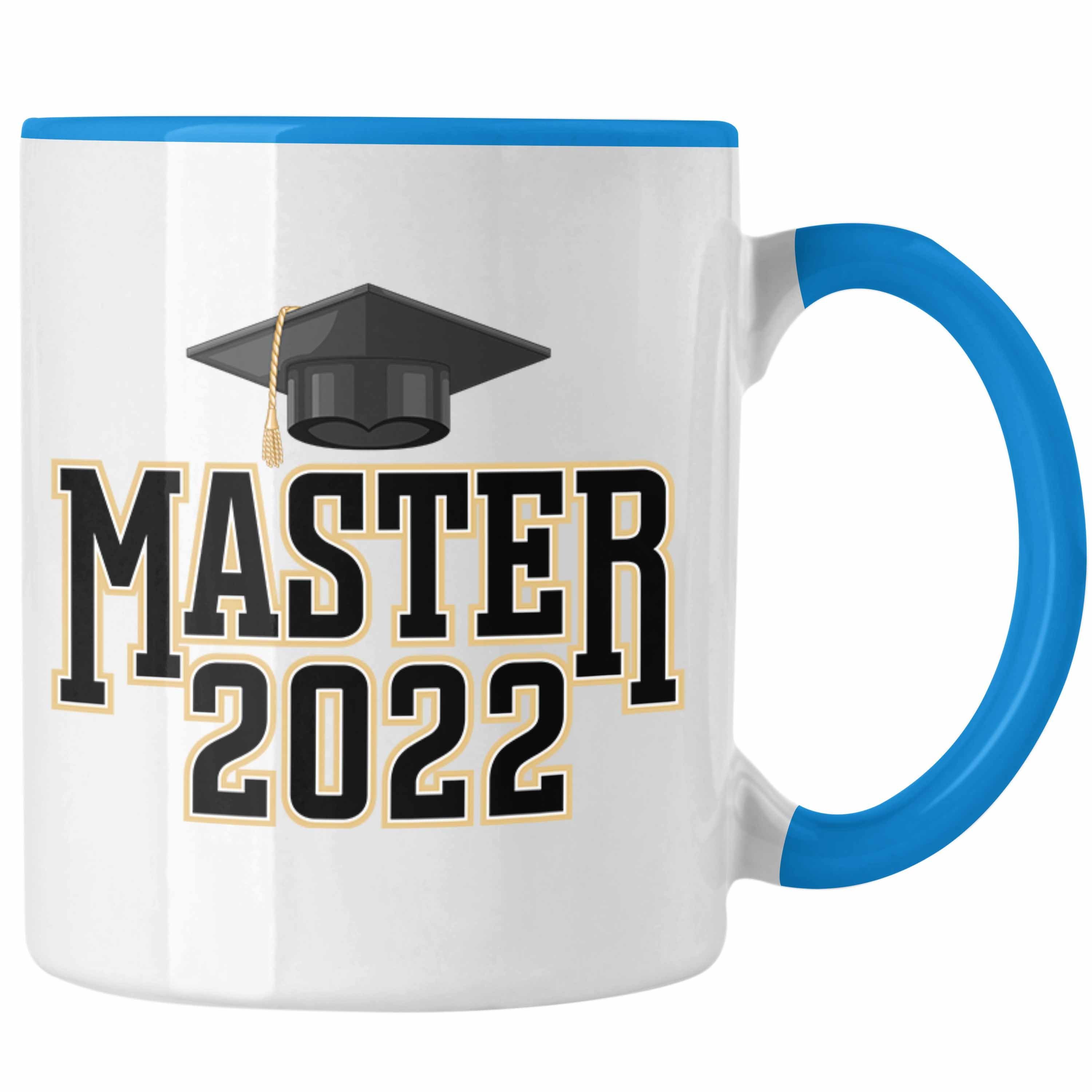 Trendation Tasse Trendation - Master 2022 Abschluss Geschenk Tasse Bestanden Studium Prüfung Graduation Blau