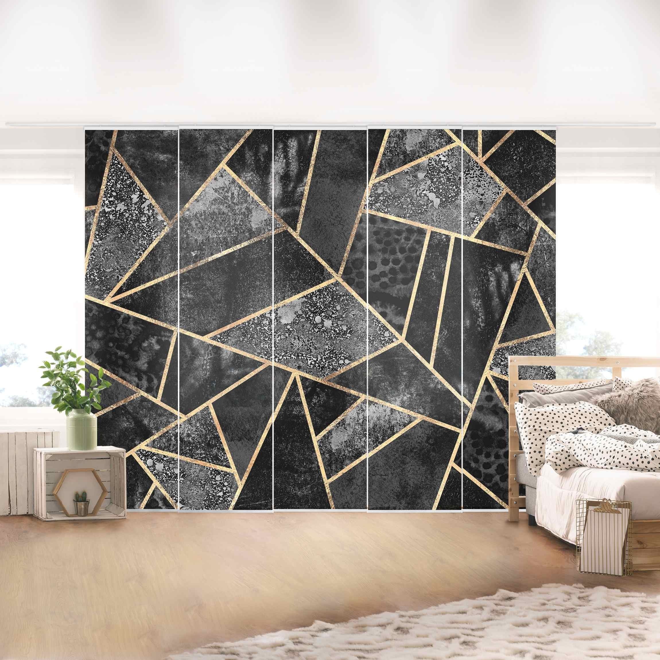 Bilderdepot24 Schiebegardine modern Flächenvorhang blickdicht Graue günstig online kaufen
