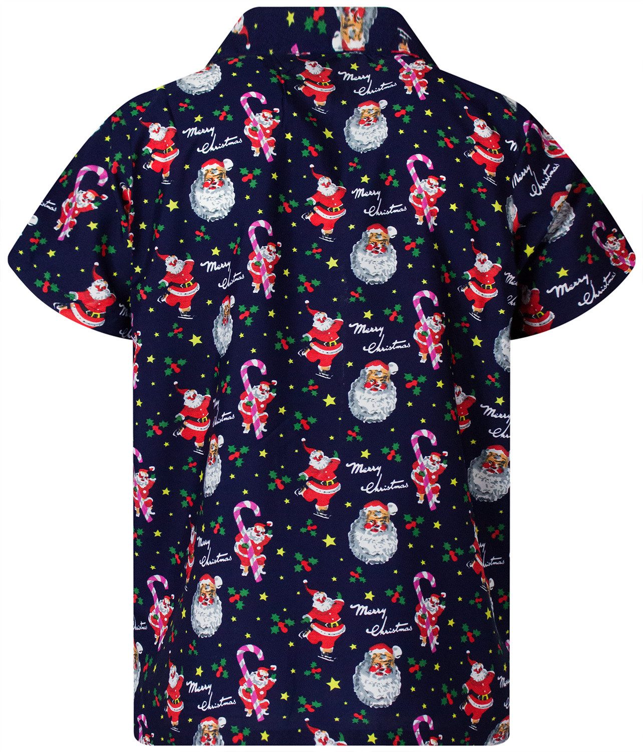 King Kameha Hawaiihemd Christmas Candycane Funky Hawaii-Hemd Kurzarm Front- günstig online kaufen