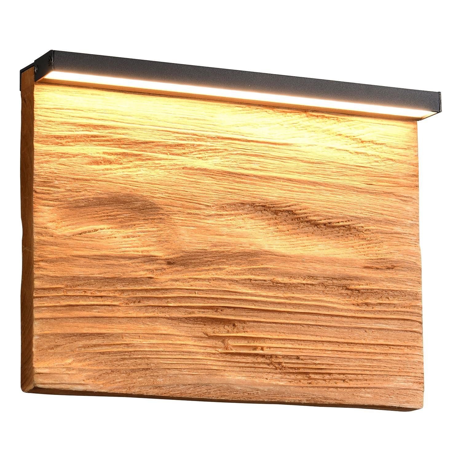 TRIO Leuchten LED Wandleuchte KALEA, Braun, Schwarz, Holz, Metall, Dimmfunk günstig online kaufen