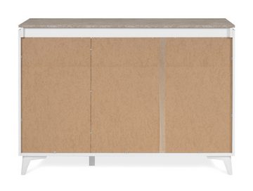 Finori Schuhschrank Kommode Sideboard Bertrix, Sandstein / Weiß, verschiedene Größen